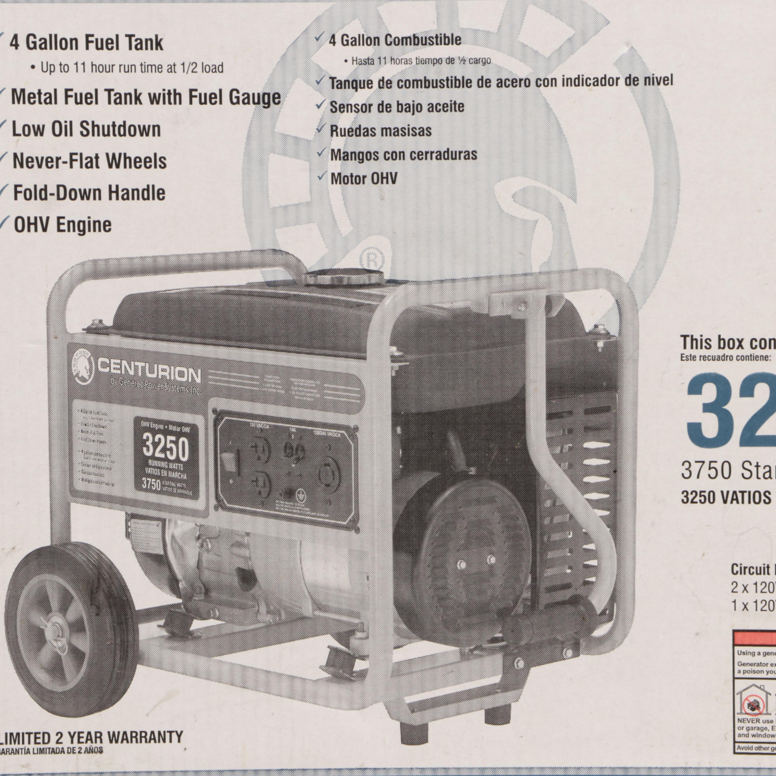 Generac Centurion 3250 Running Watts Gas Powered Portable Generator