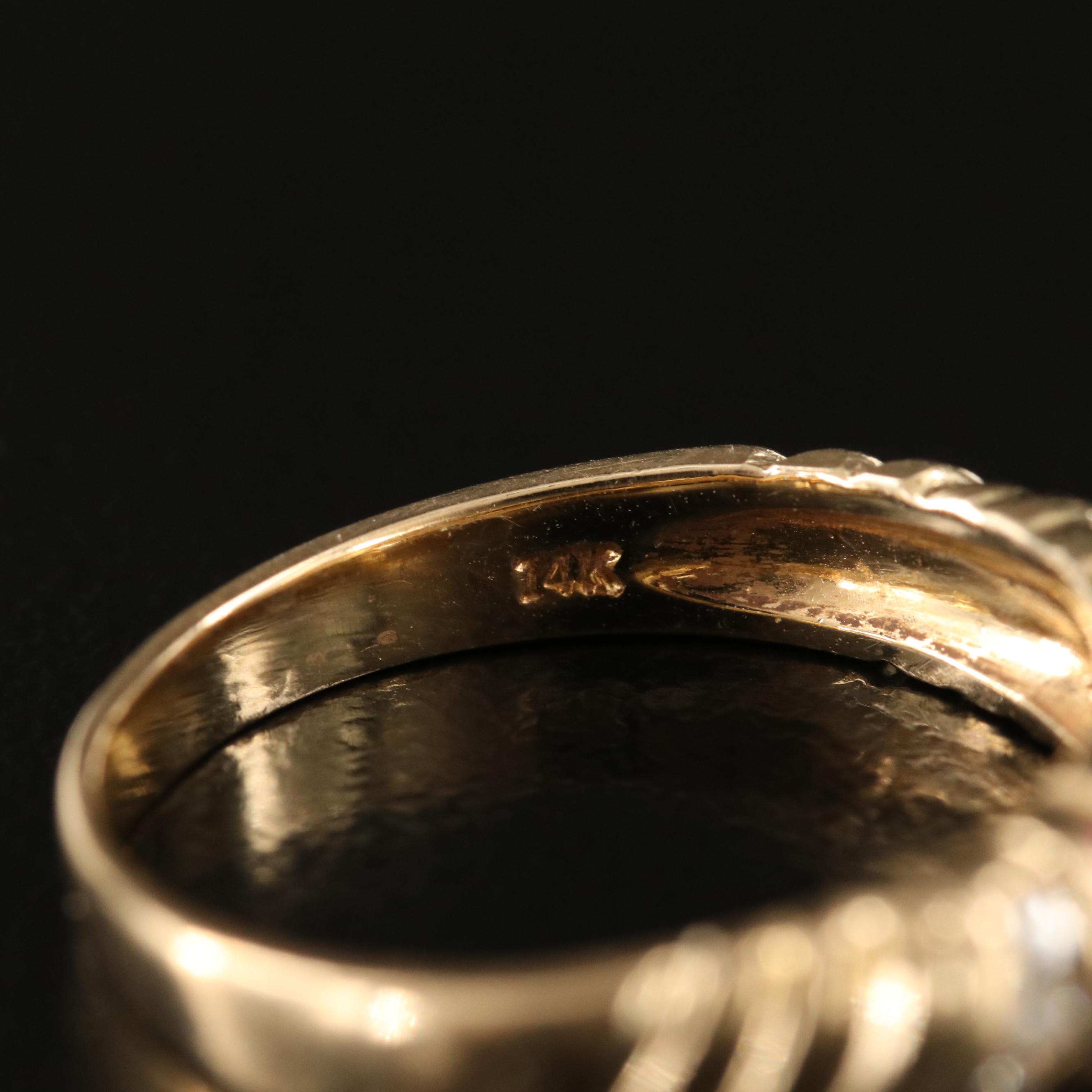 14K Diamond, Sapphire and Ruby Ring