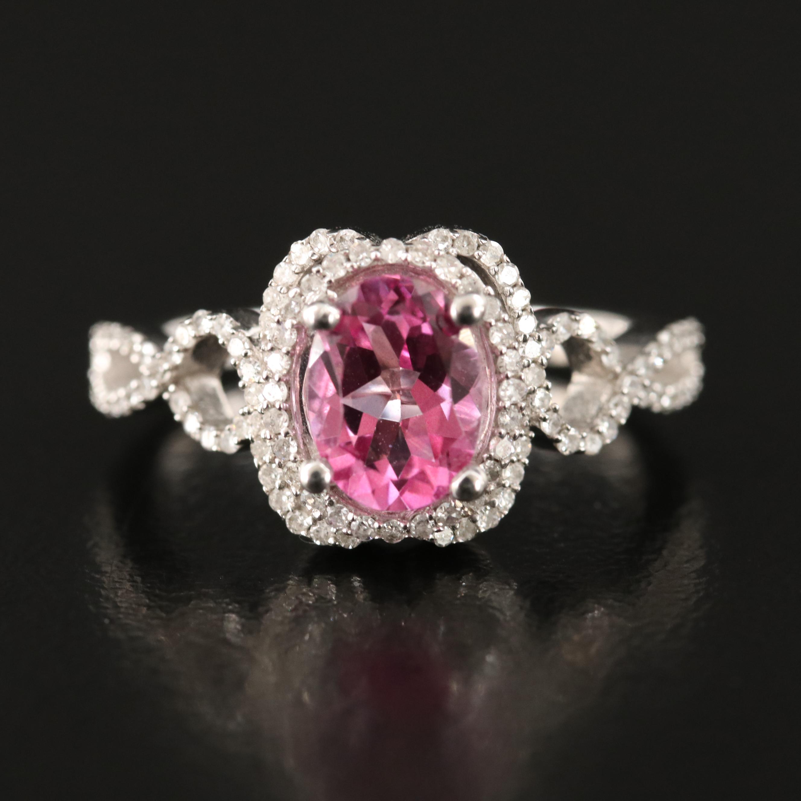 14K Topaz and Diamond Ring