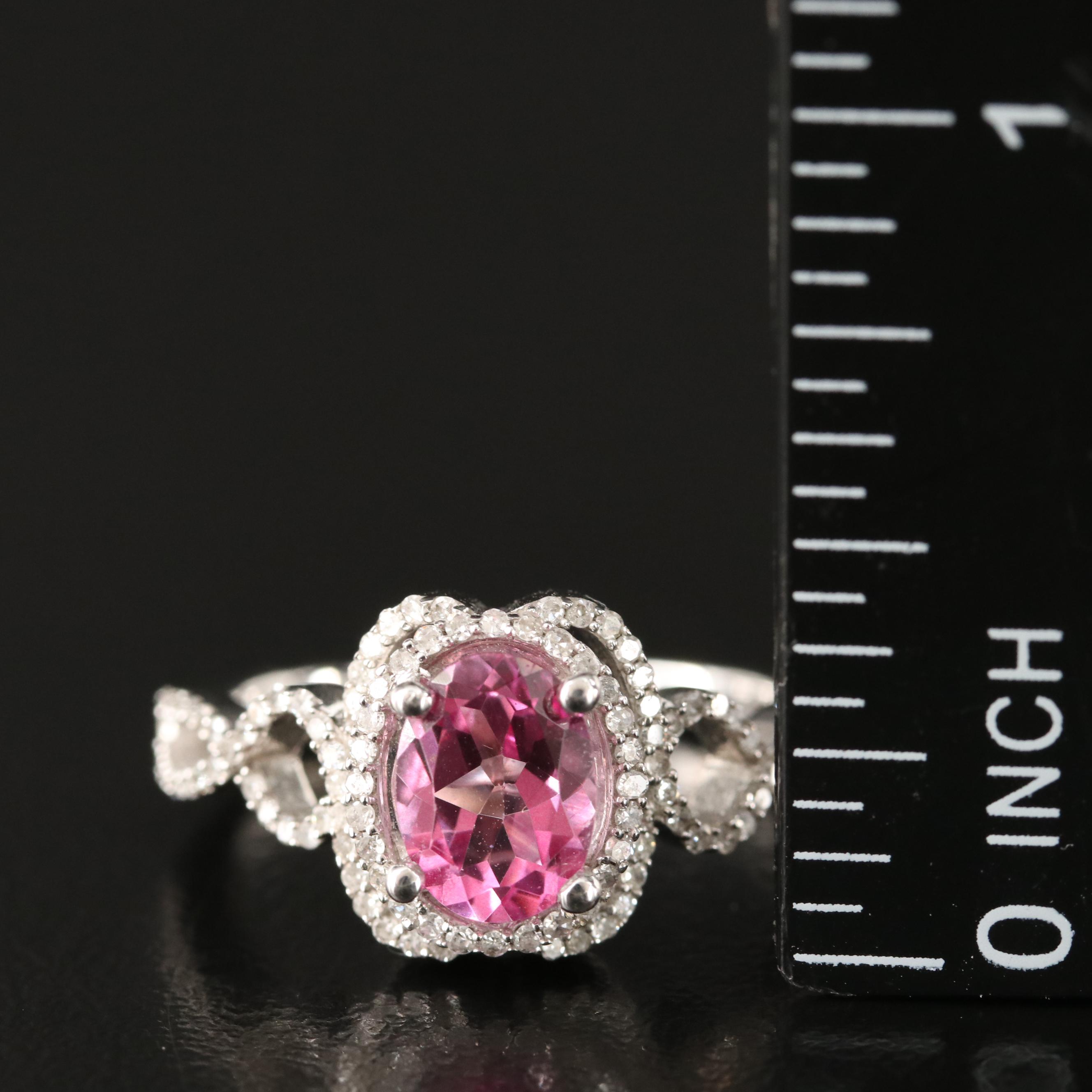 14K Topaz and Diamond Ring