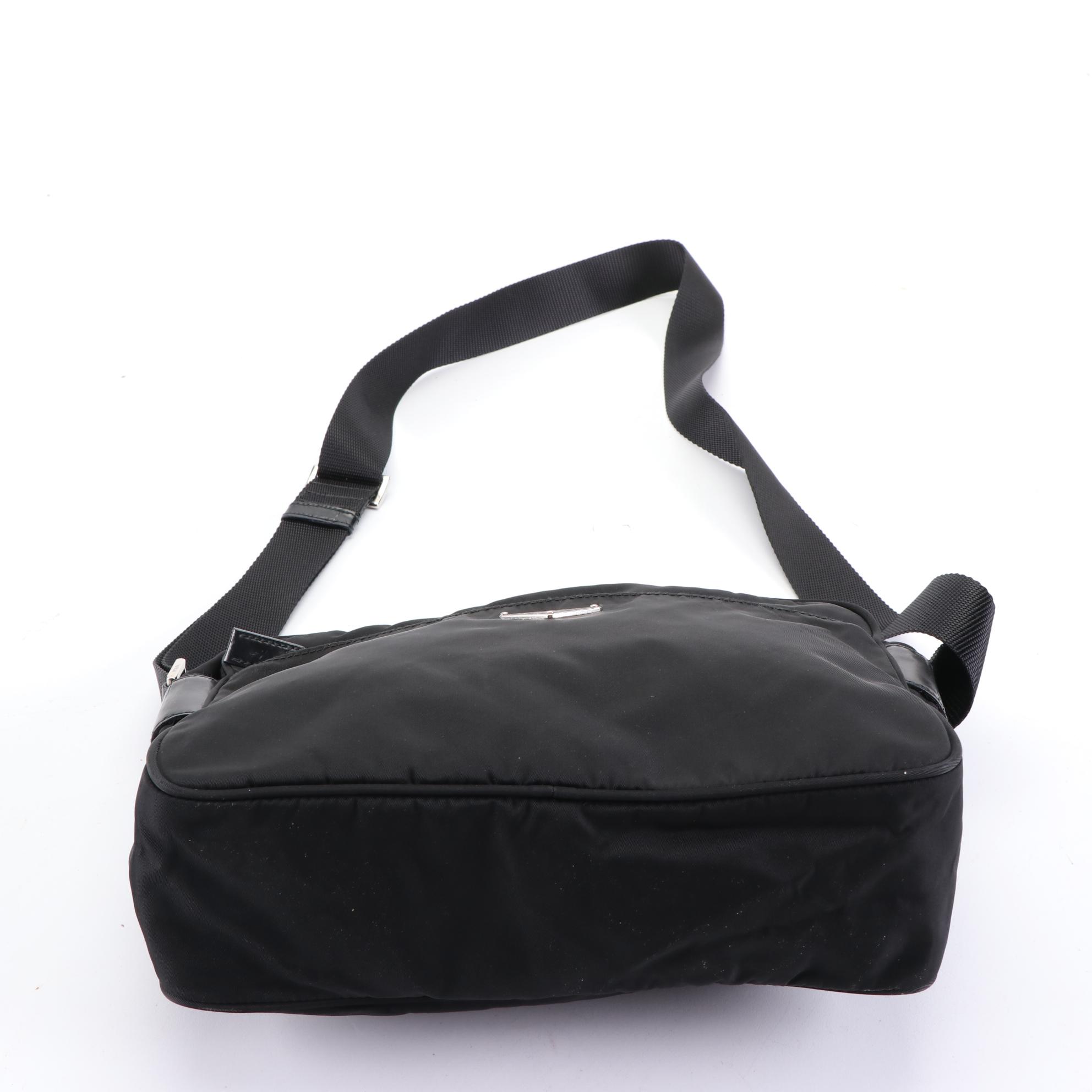 Prada Crossbody Camera Bag in Nylon with Leather Trim
