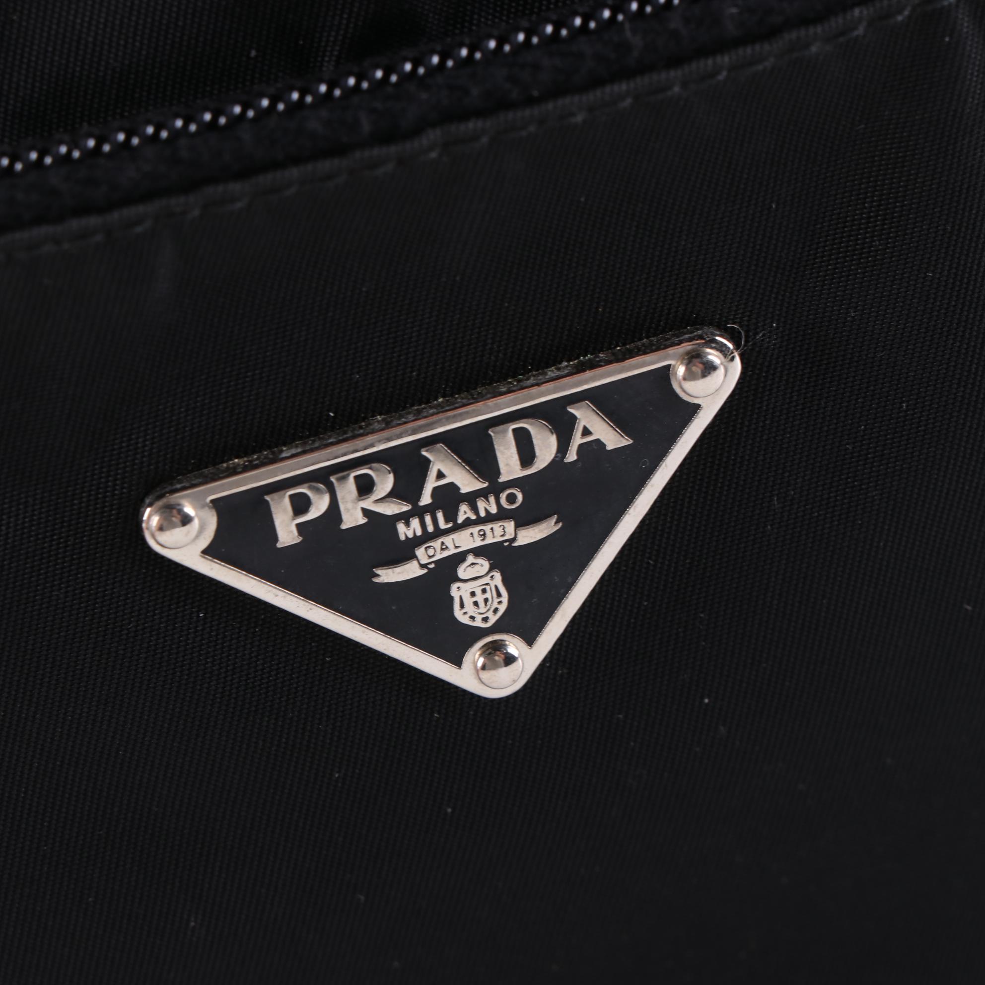 Prada Crossbody Camera Bag in Nylon with Leather Trim