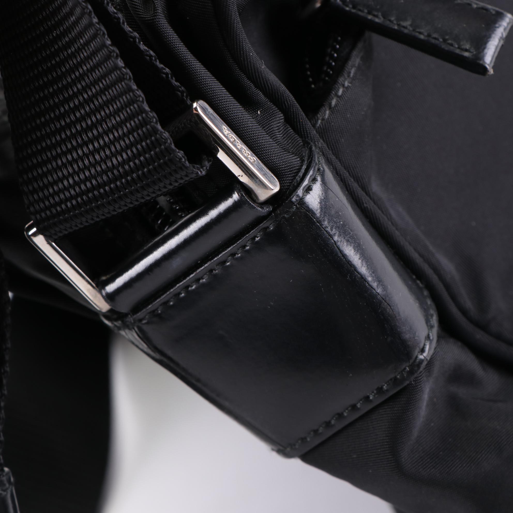 Prada Crossbody Camera Bag in Nylon with Leather Trim