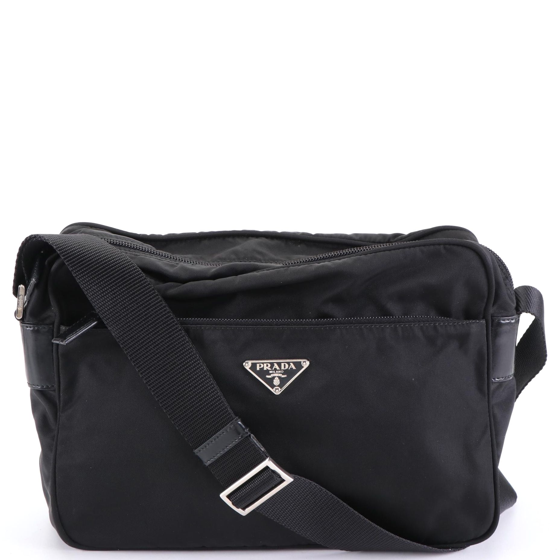 Prada Crossbody Camera Bag in Nylon with Leather Trim