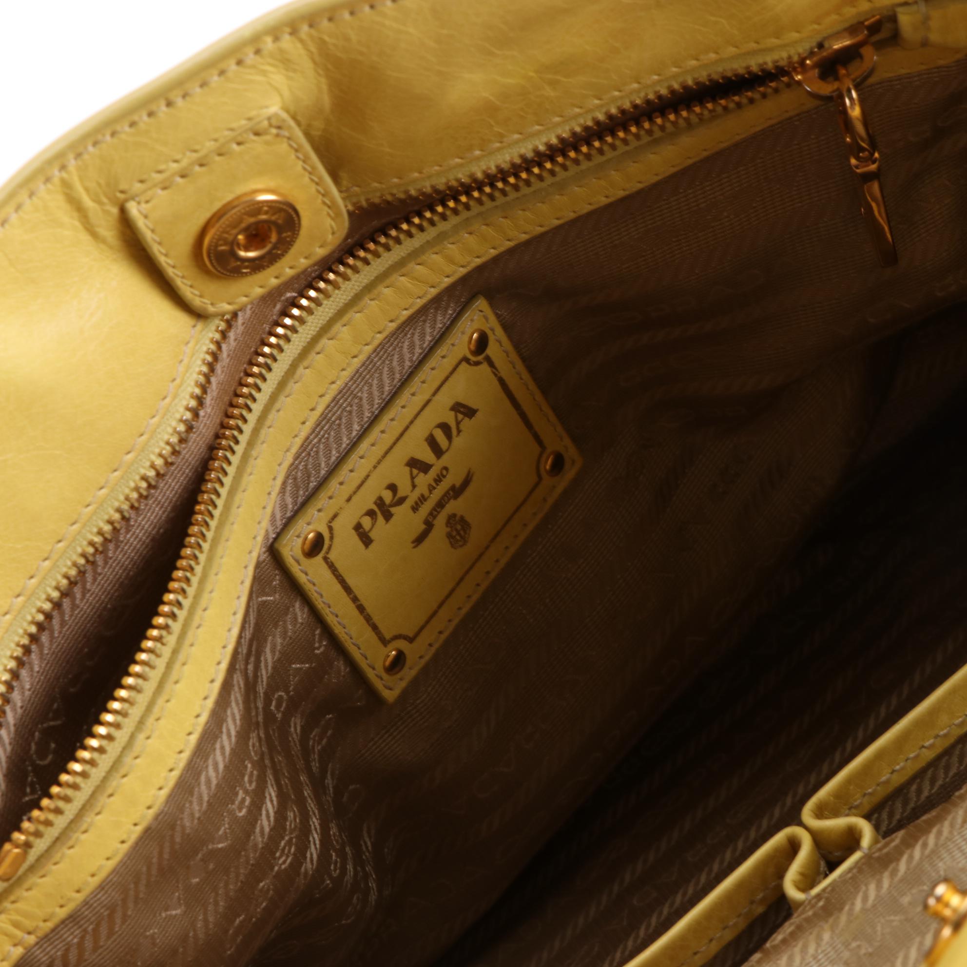 Prada Top Handle Two-Way Tote in Leather