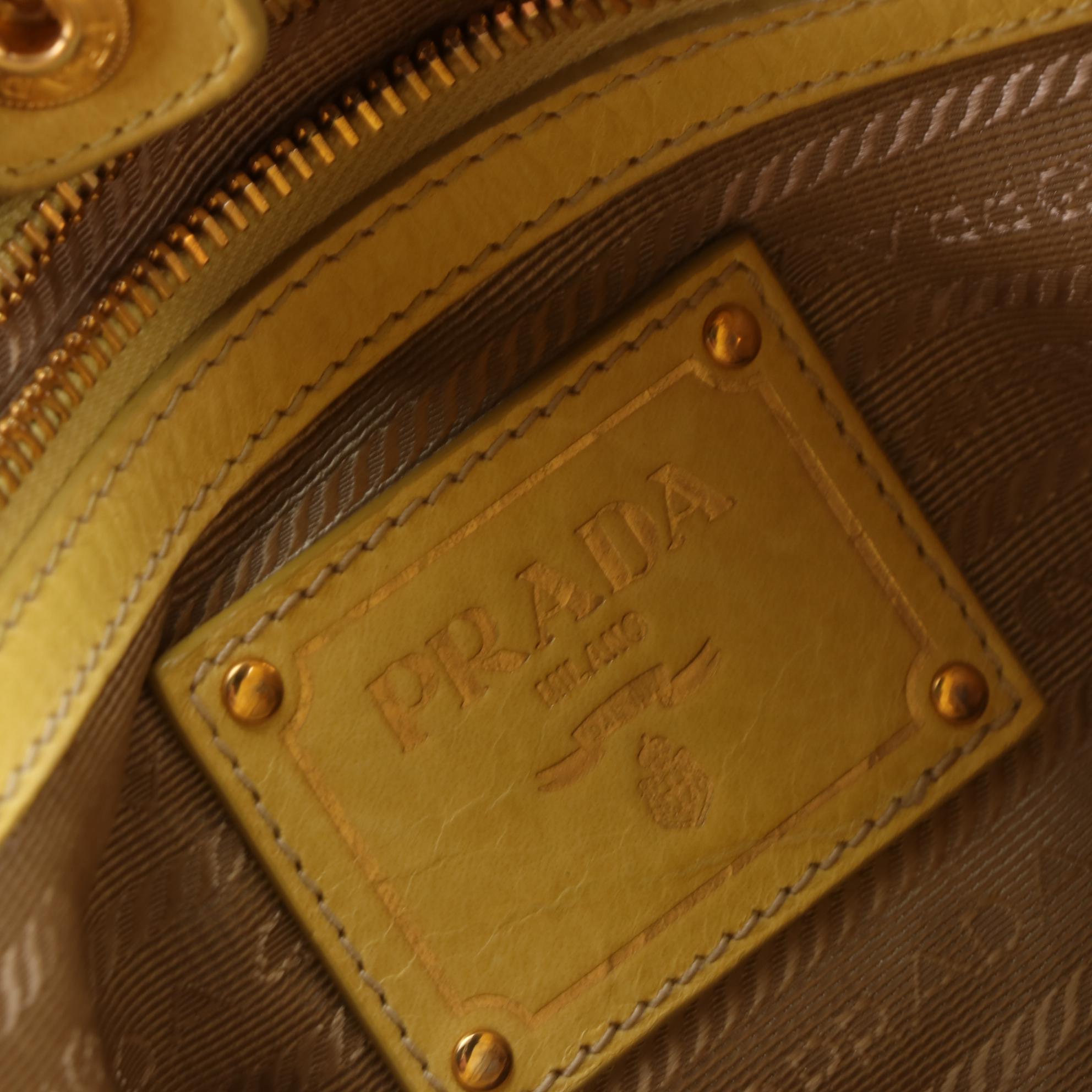 Prada Top Handle Two-Way Tote in Leather