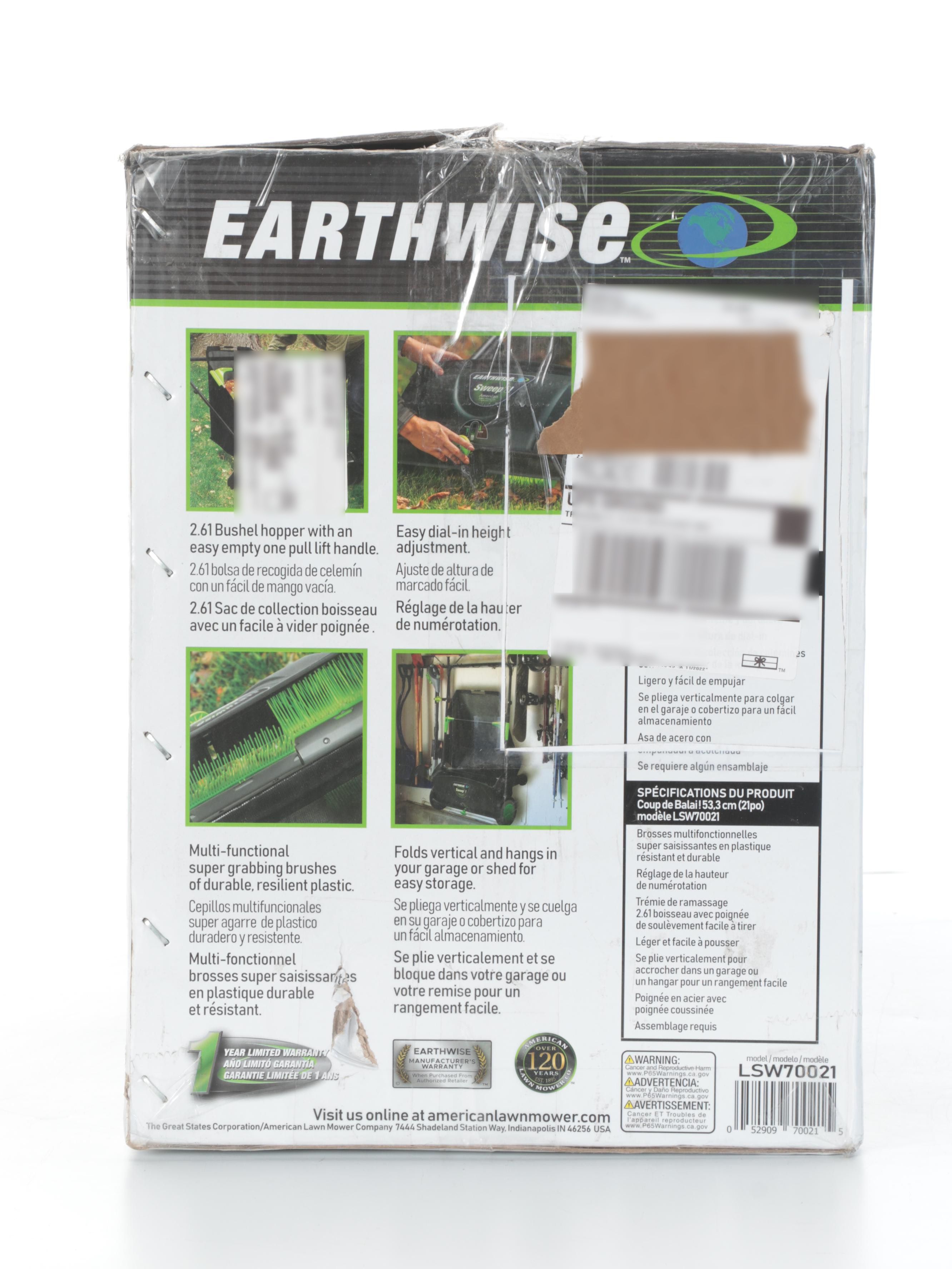 Earthwise Sweep It! Push Leaf and Grass Lawn Sweeper