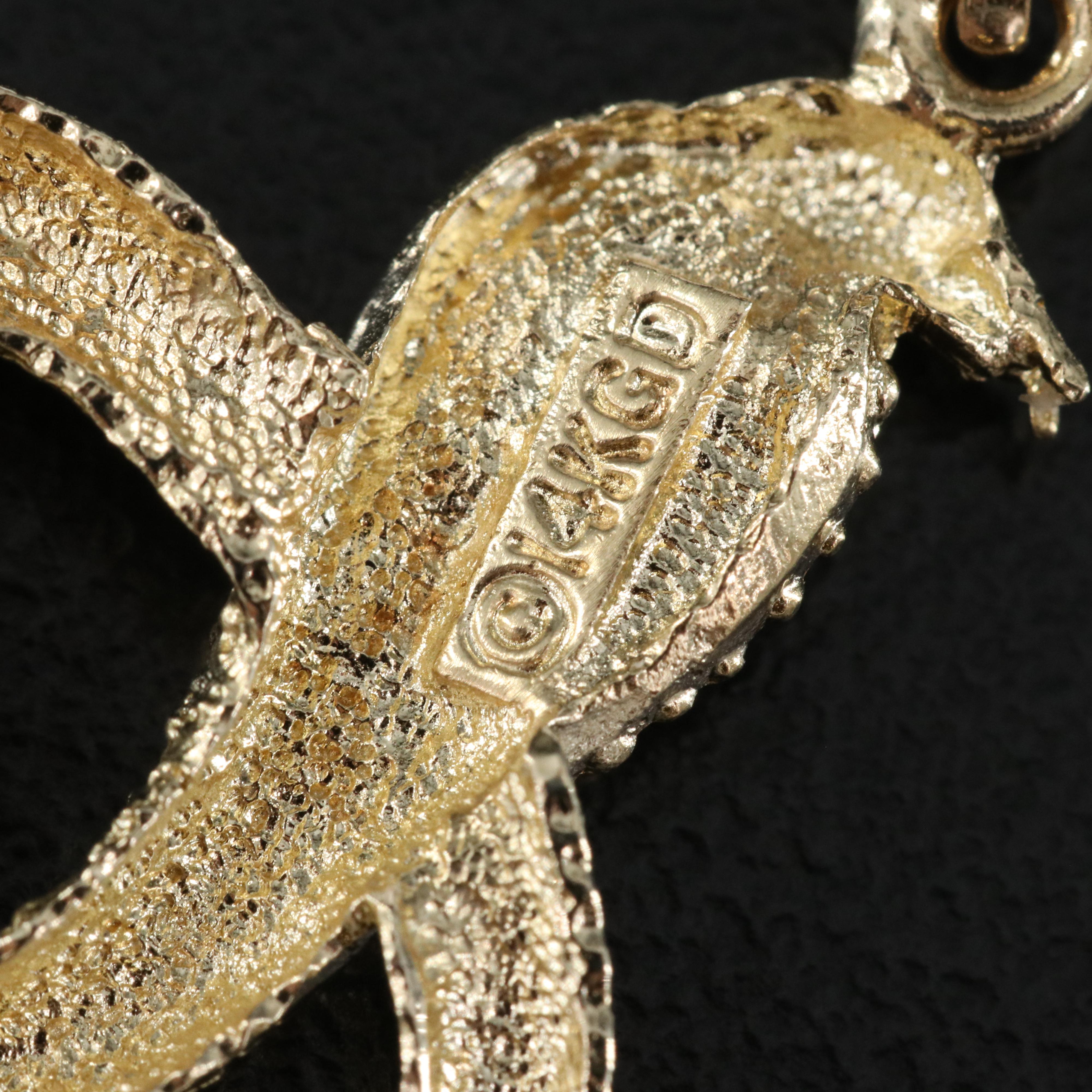 14K Gold Cobra Pendant