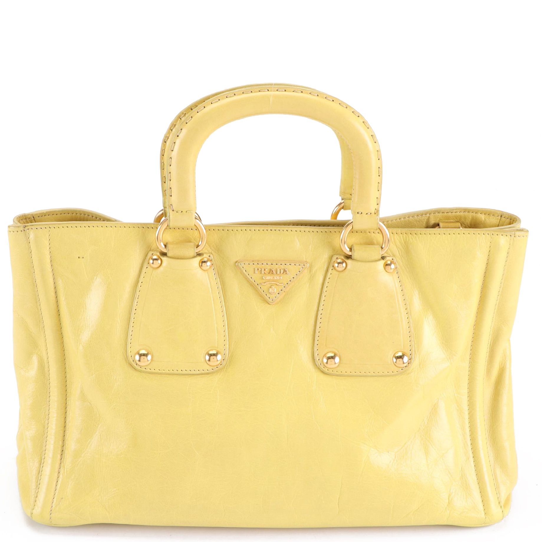 Prada Top Handle Two-Way Tote in Leather