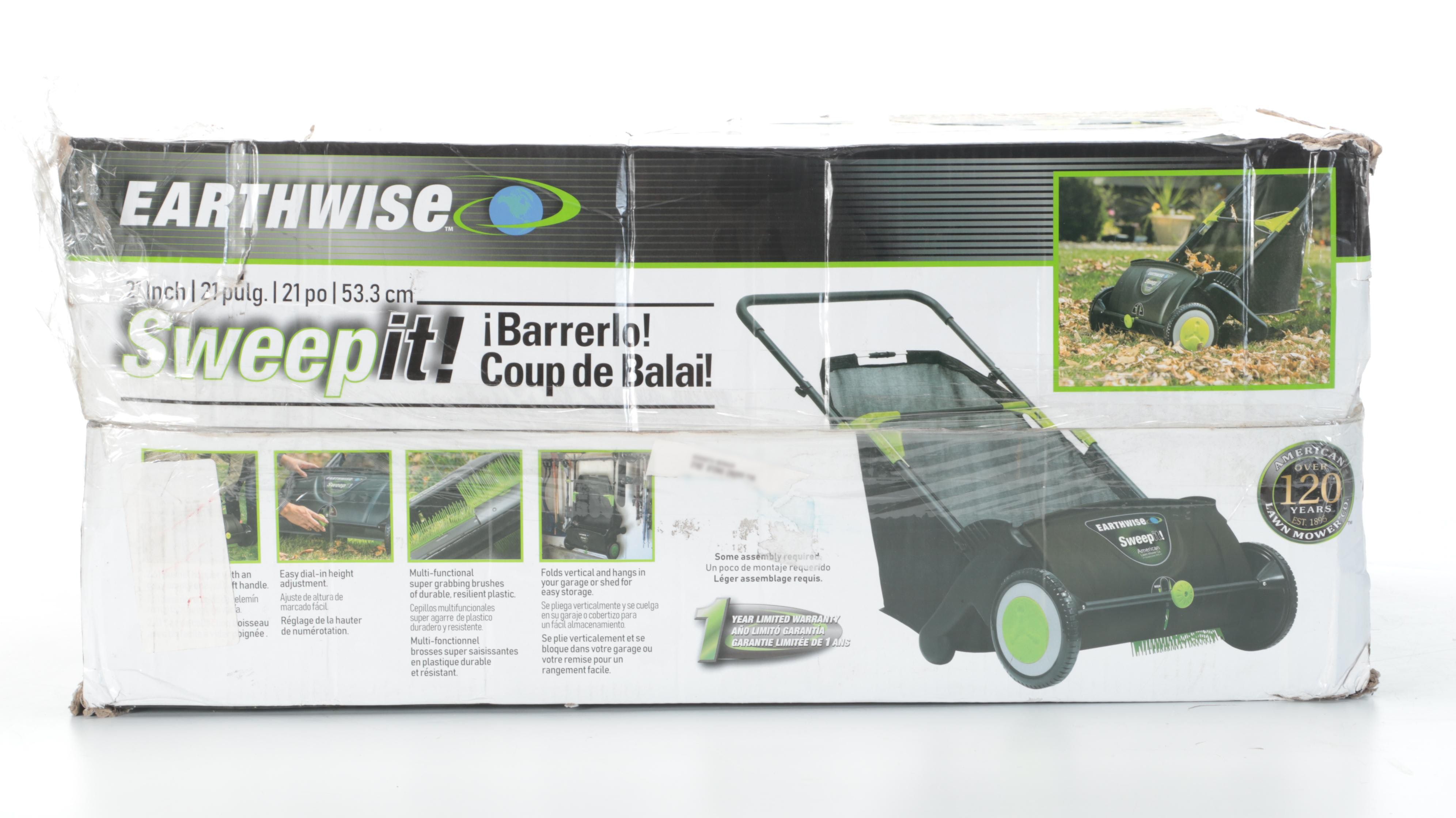 Earthwise Sweep It! Push Leaf and Grass Lawn Sweeper