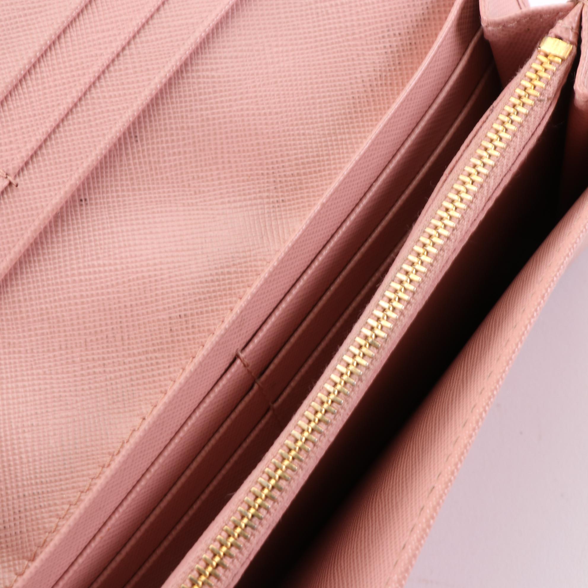 Prada Bow Continental Wallet in Saffiano Leather