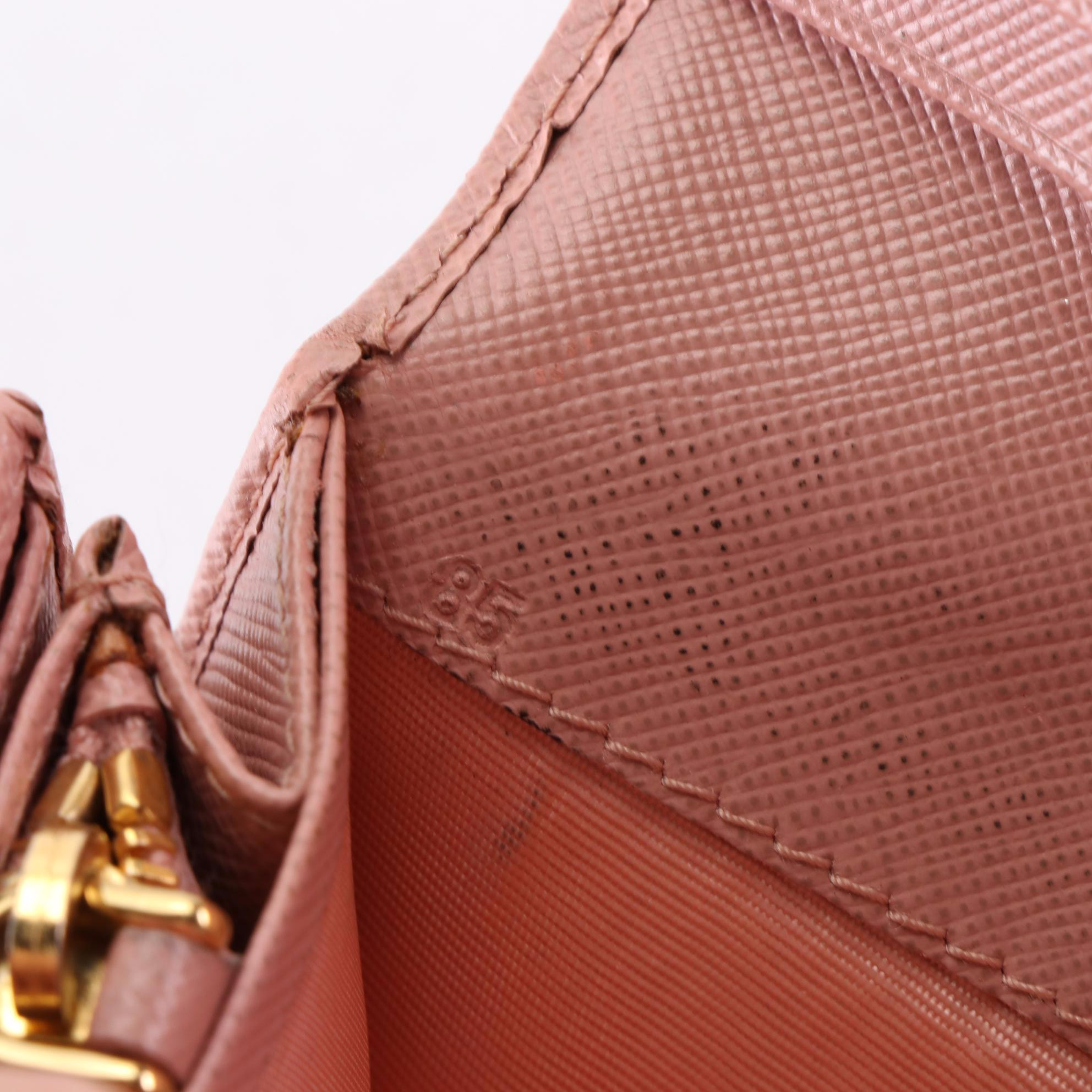 Prada Bow Continental Wallet in Saffiano Leather