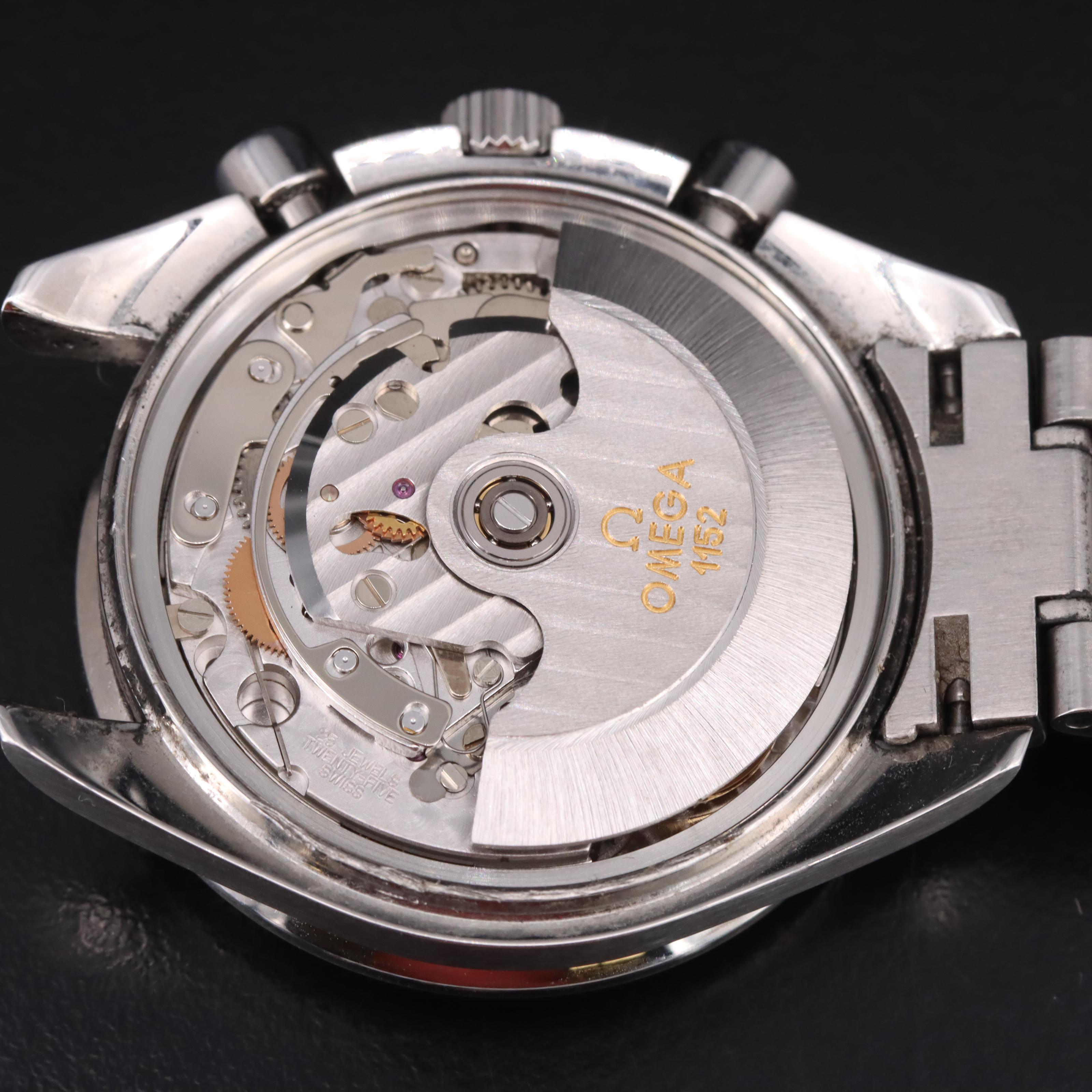 Omega Speedmaster Date Silver Dial Steel Automatic Chronograph Watch