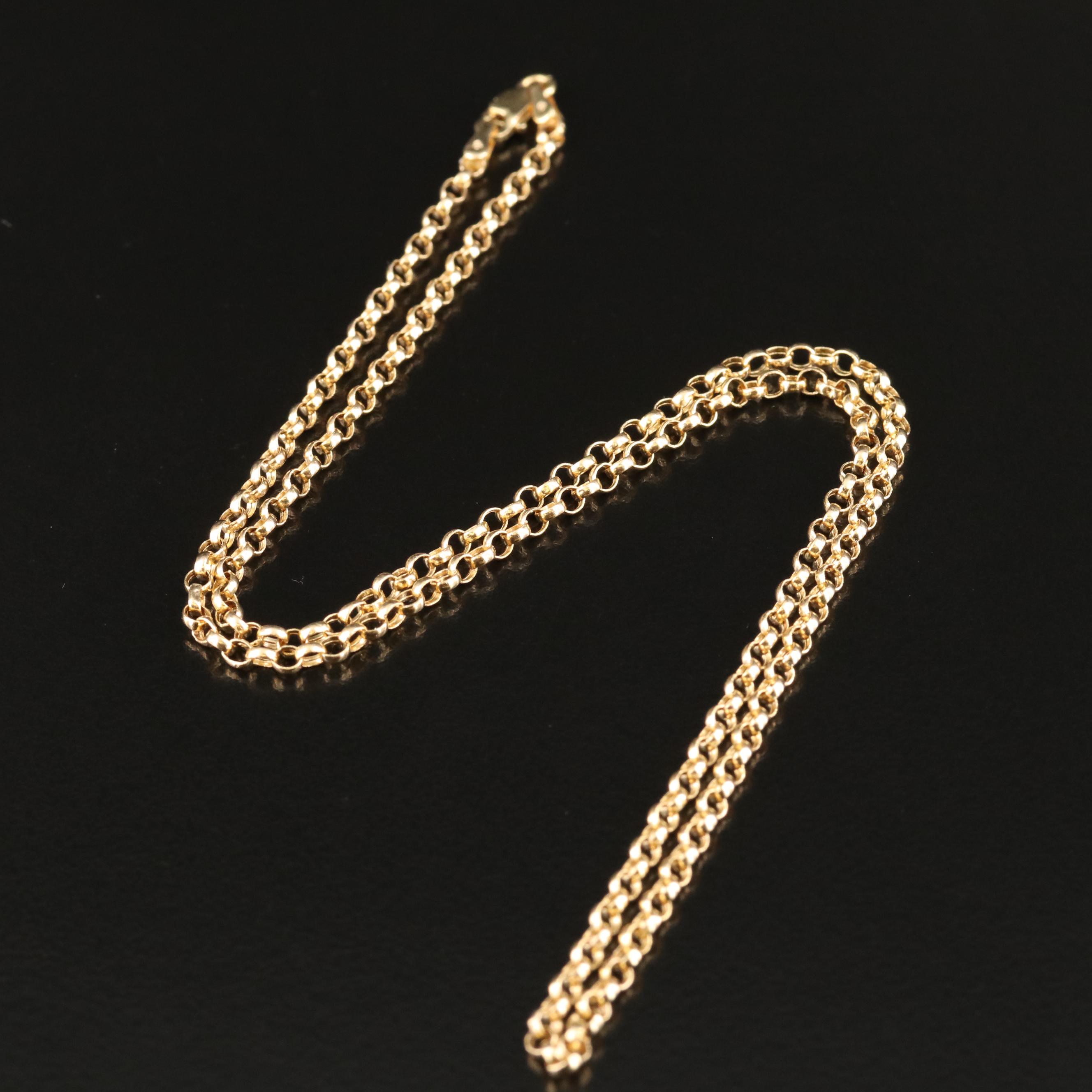 14K Rolo Chain Necklace