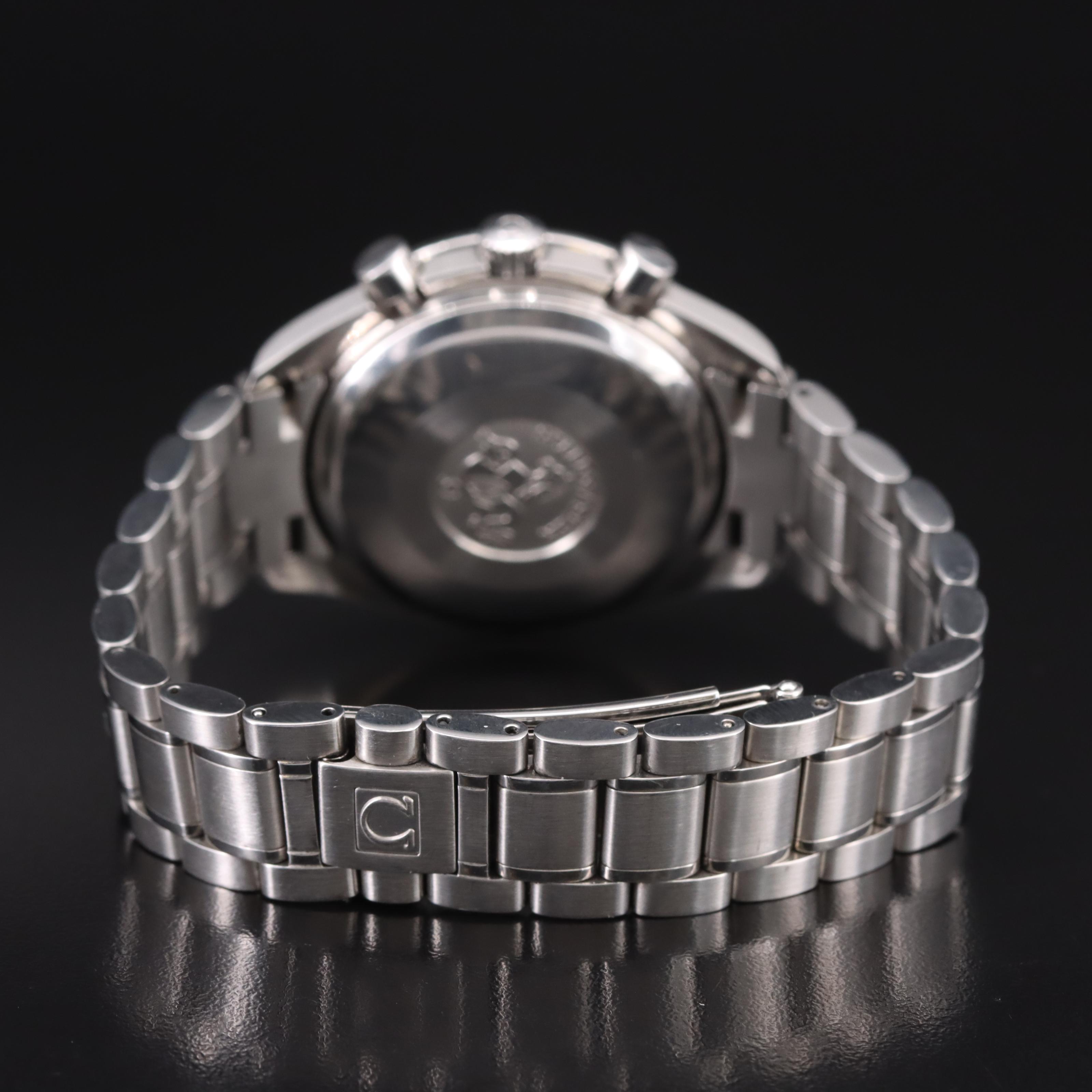 Omega Speedmaster Date Silver Dial Steel Automatic Chronograph Watch