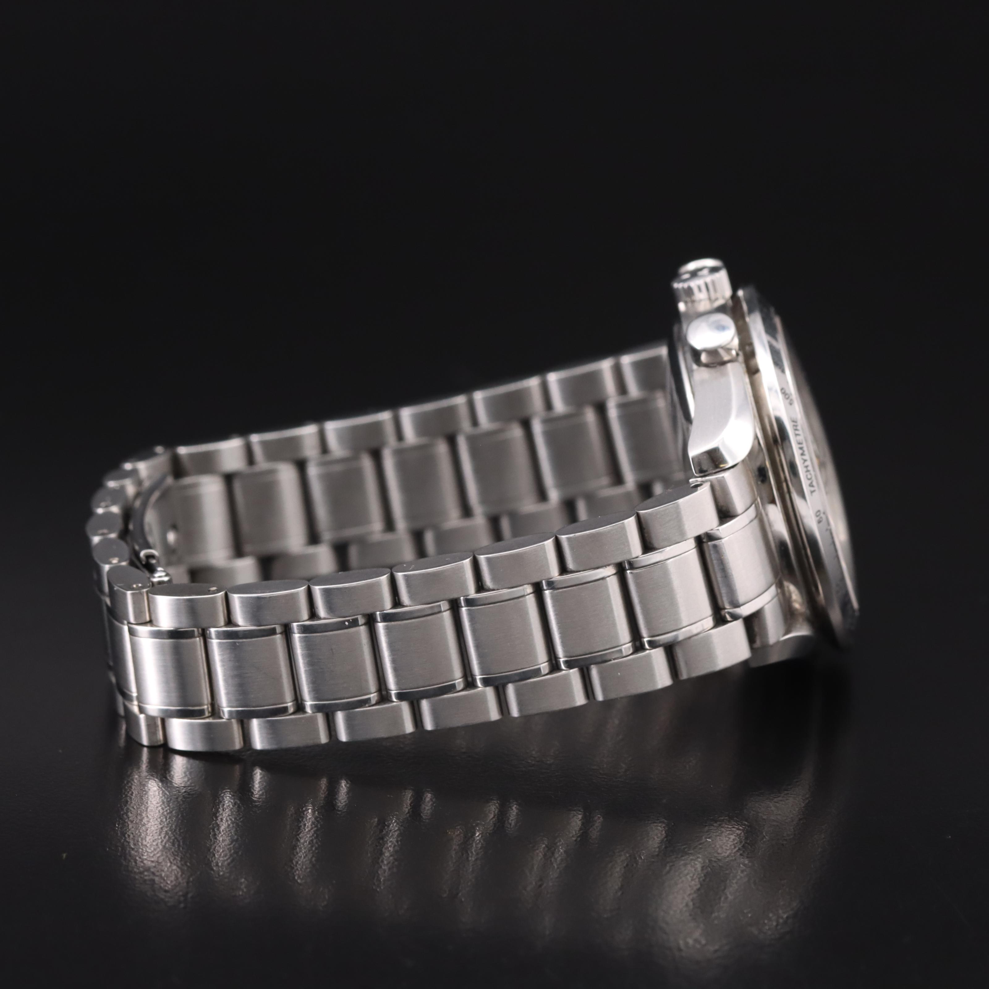 Omega Speedmaster Date Silver Dial Steel Automatic Chronograph Watch