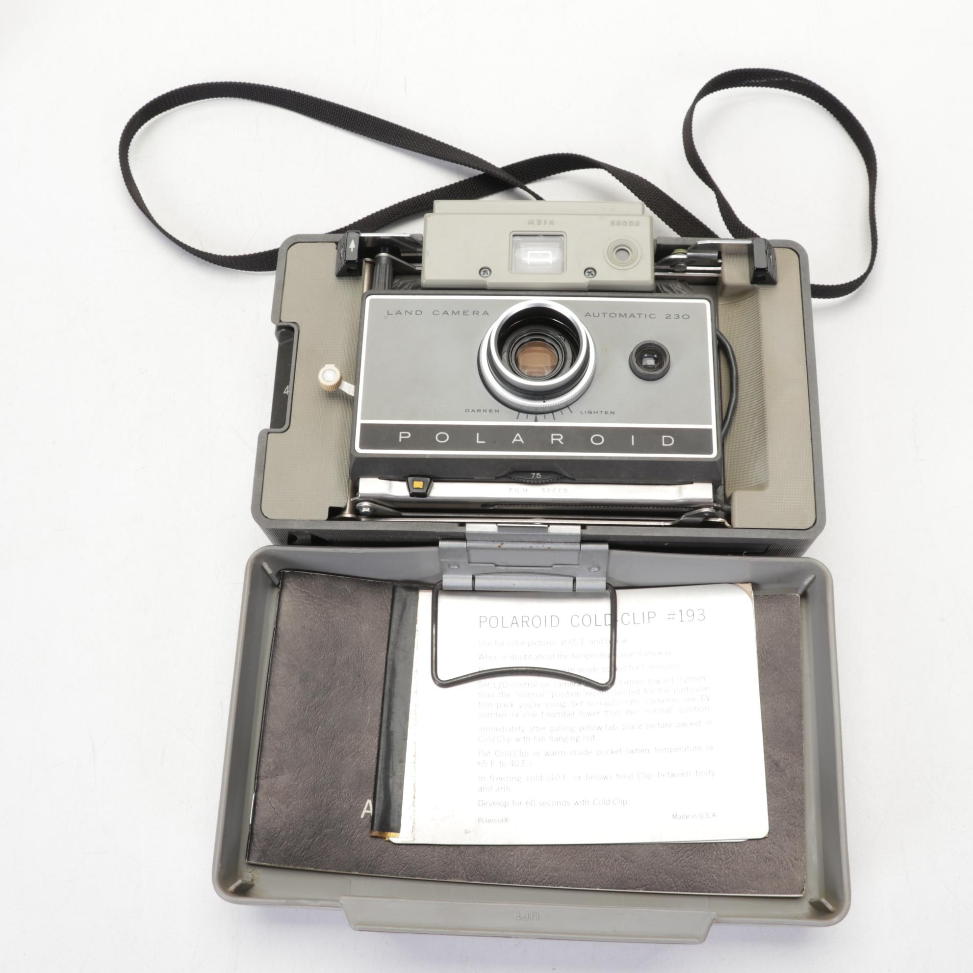 Polaroid Automatic 230 Land Camera with Camera and Photography Collection