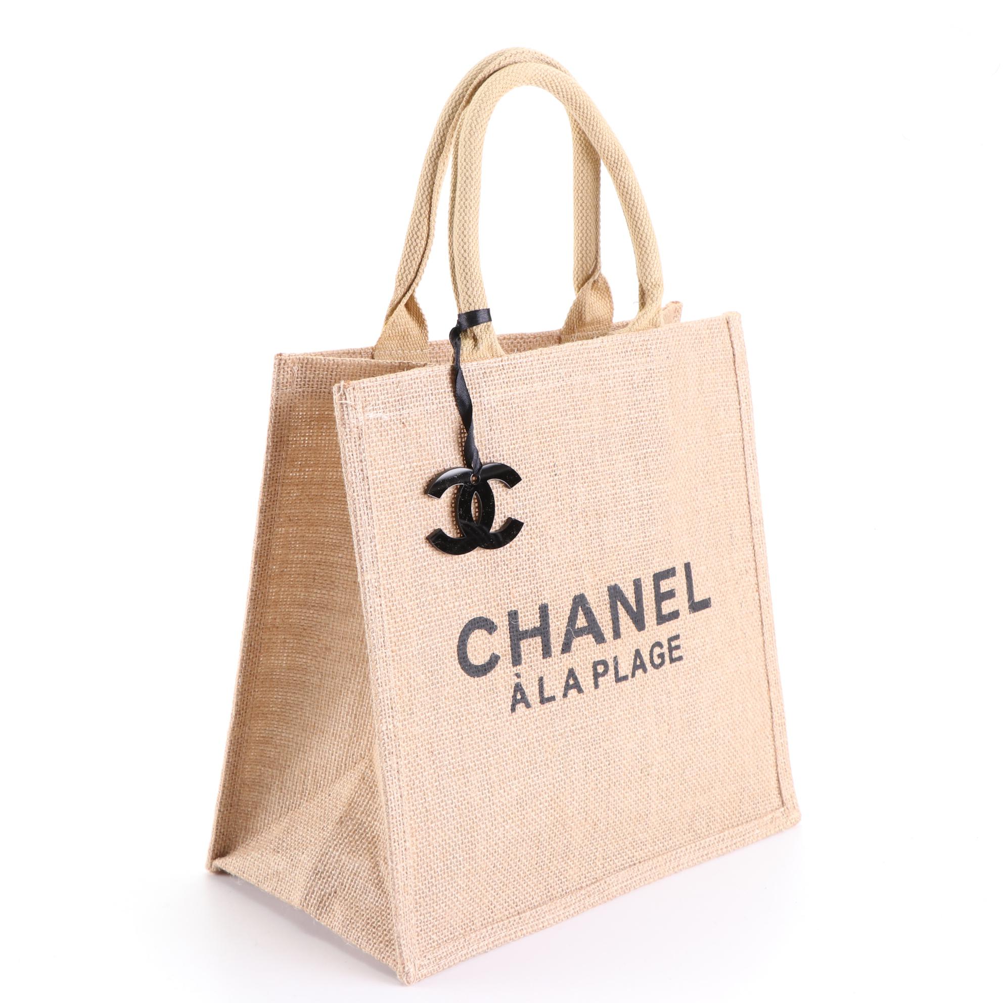 Chanel "Á La Plage" Promotional Tote Bag in Burlap