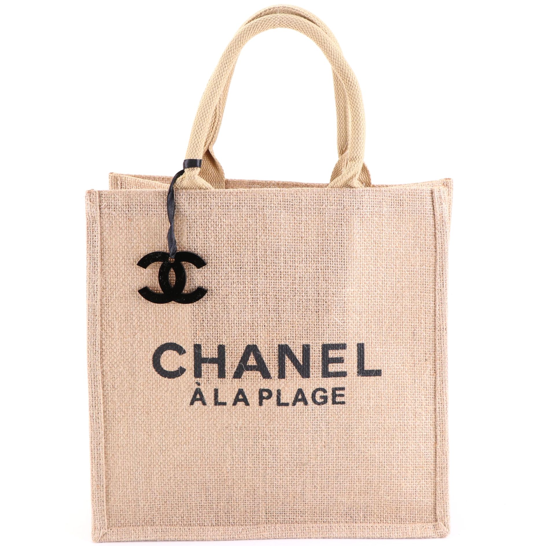 Chanel "Á La Plage" Promotional Tote Bag in Burlap