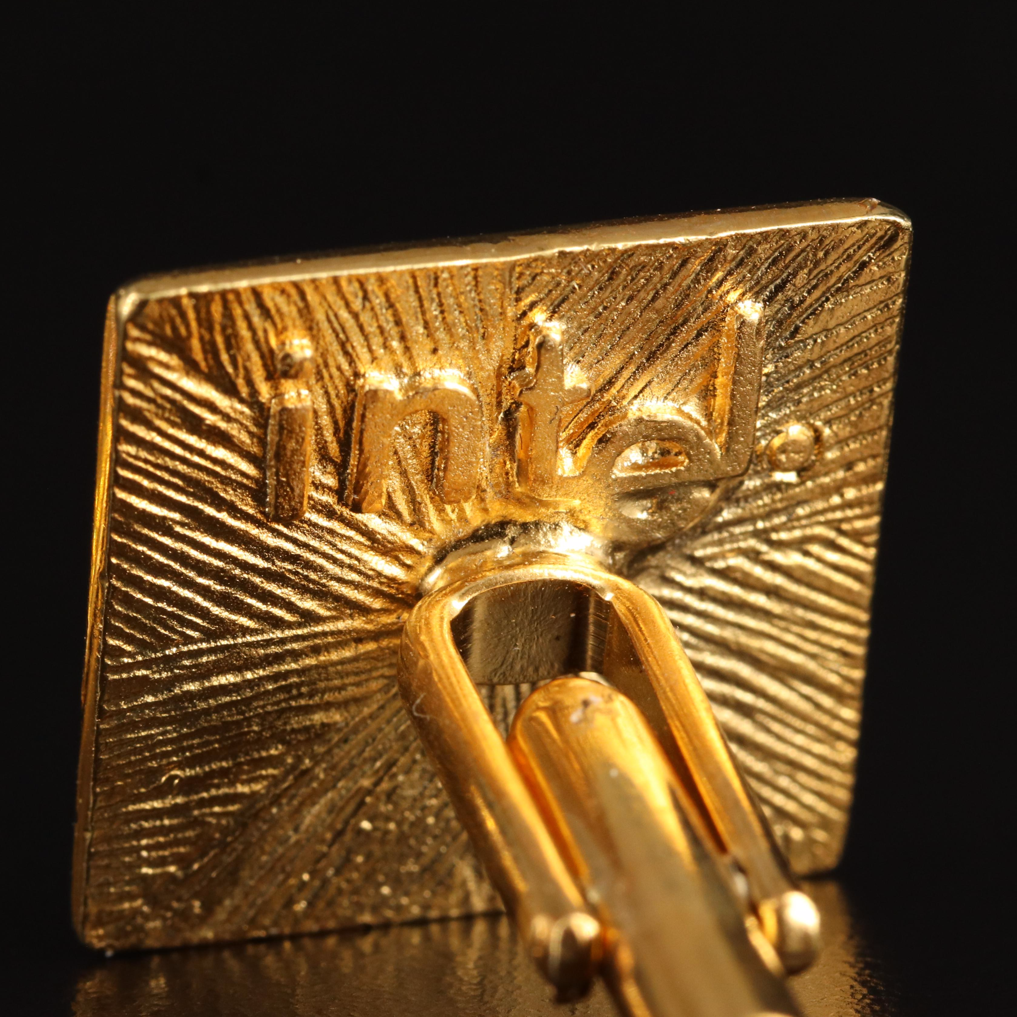 14K Resin Cufflinks with Vintage Cufflink Selection