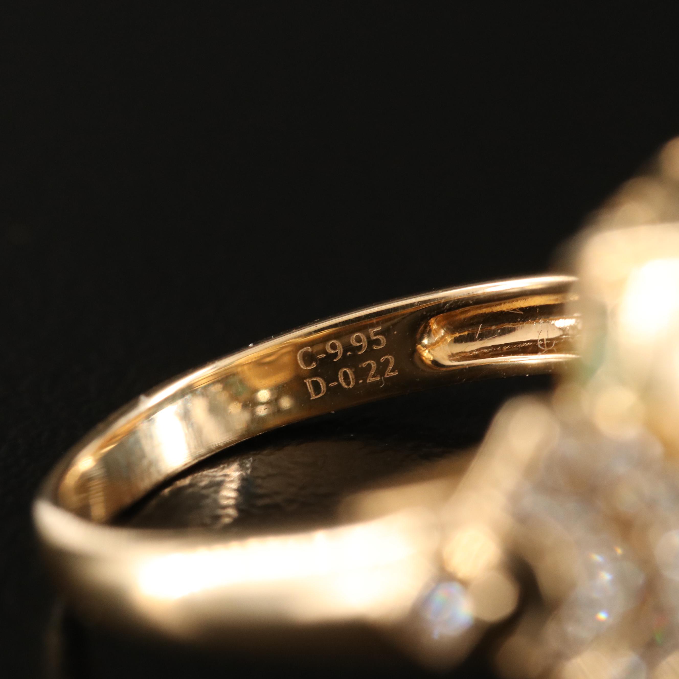 Chromia 18K 9.95 CT Emerald and Diamond Ring