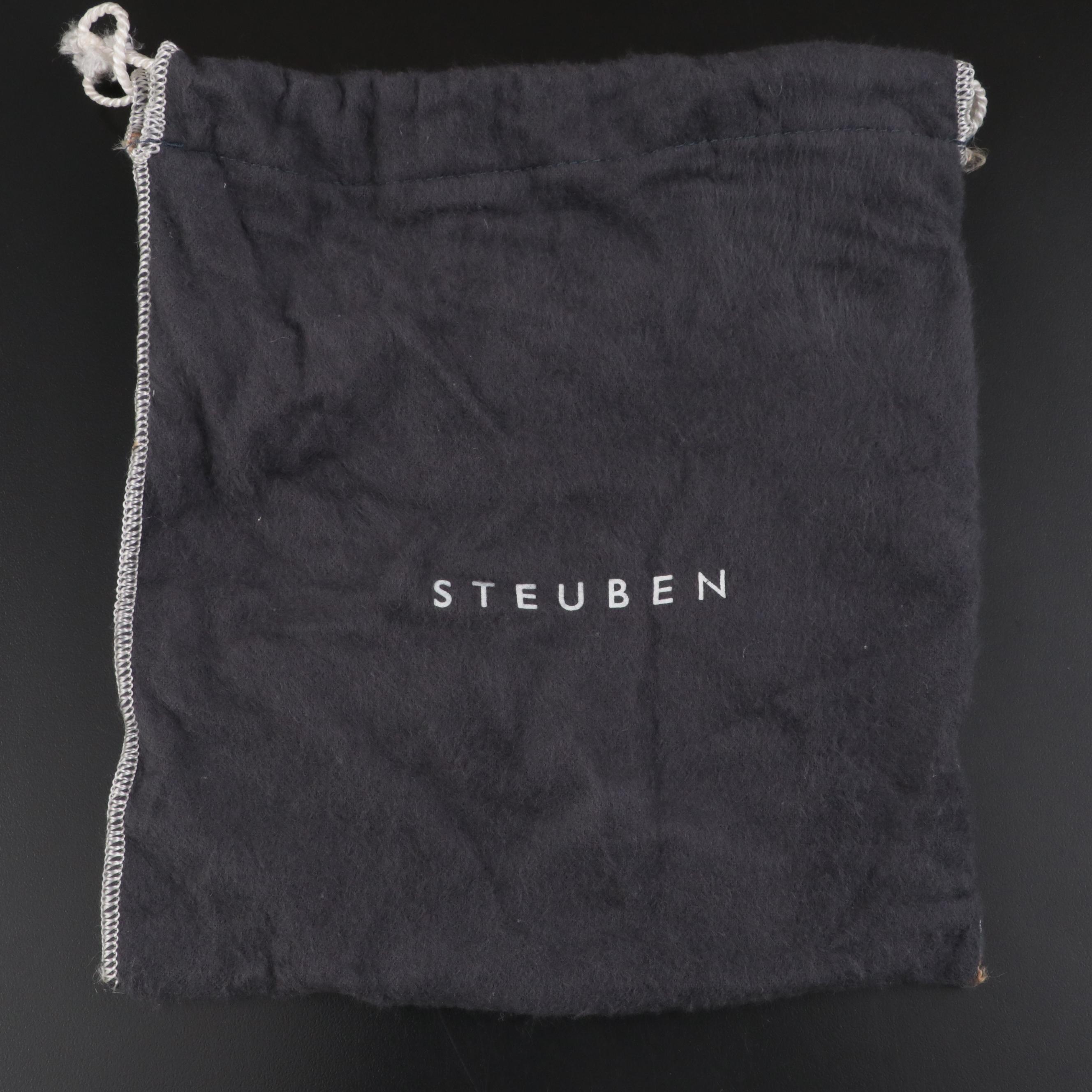 Steuben Art Glass "Trout and Fly" Figurine Designed by James Houston