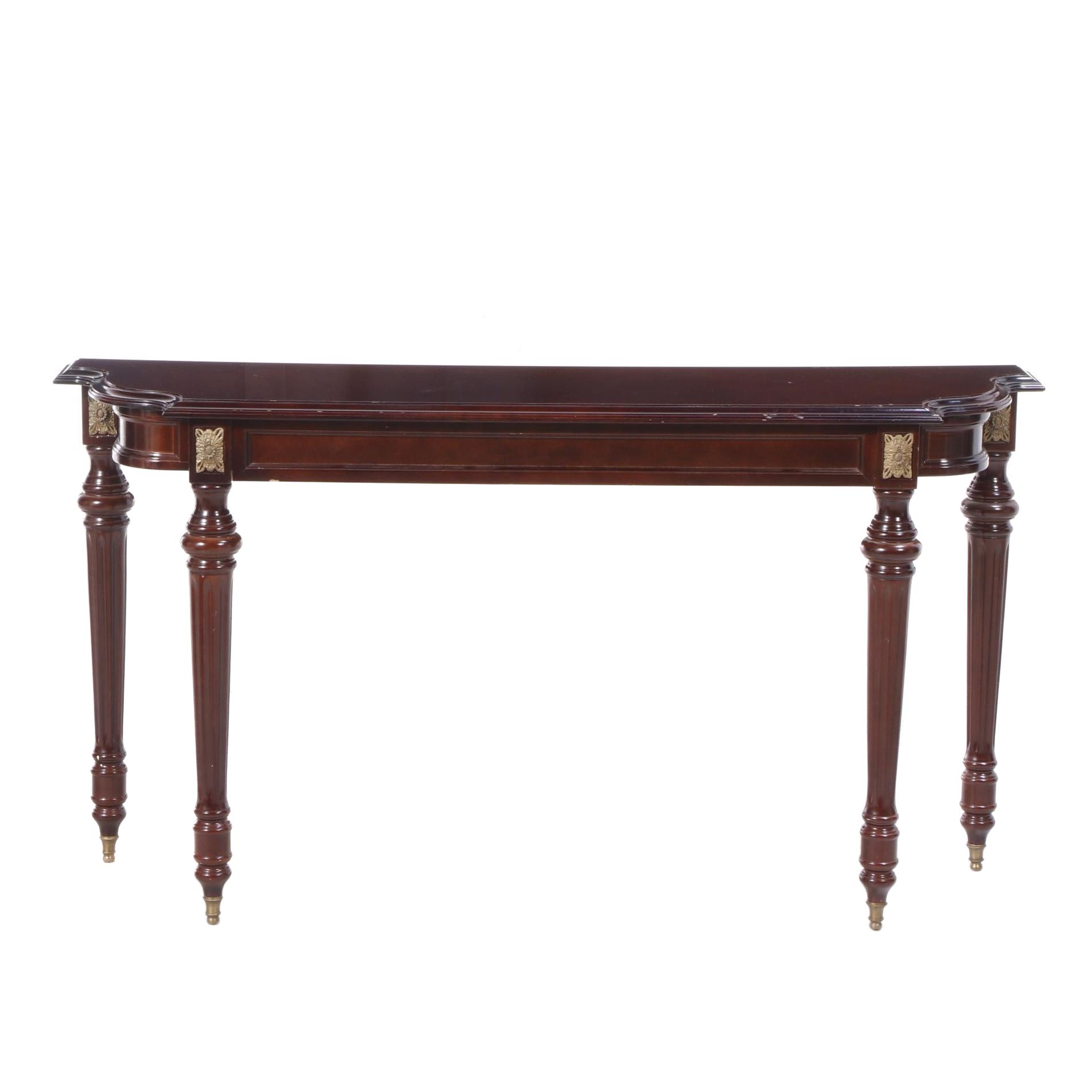 The Bombay Company Neoclassical Style Mahogany-Stained Console Table