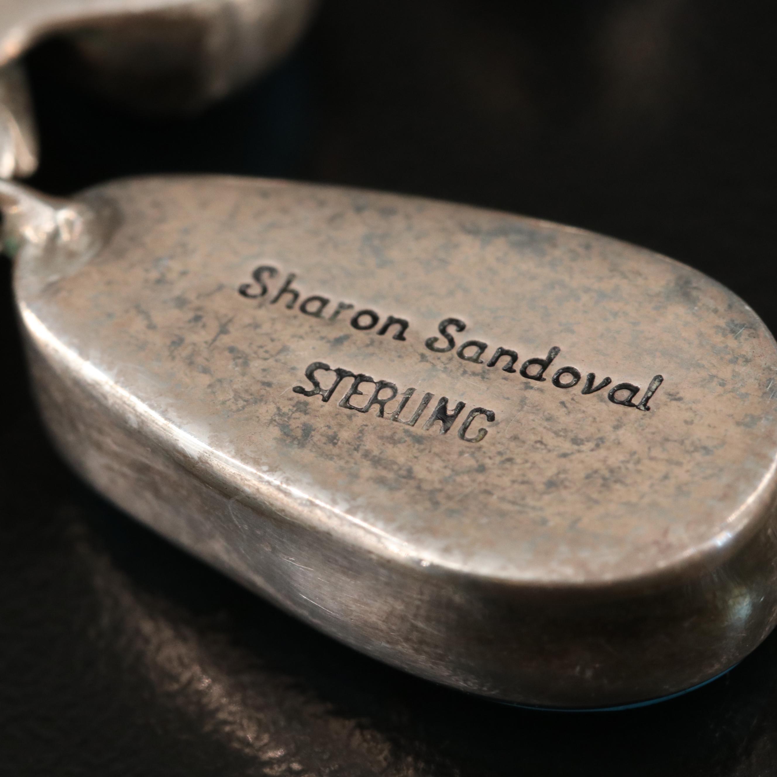 Sharon Sandoval Navajo Diné Sterling Turquoise Bib Necklace