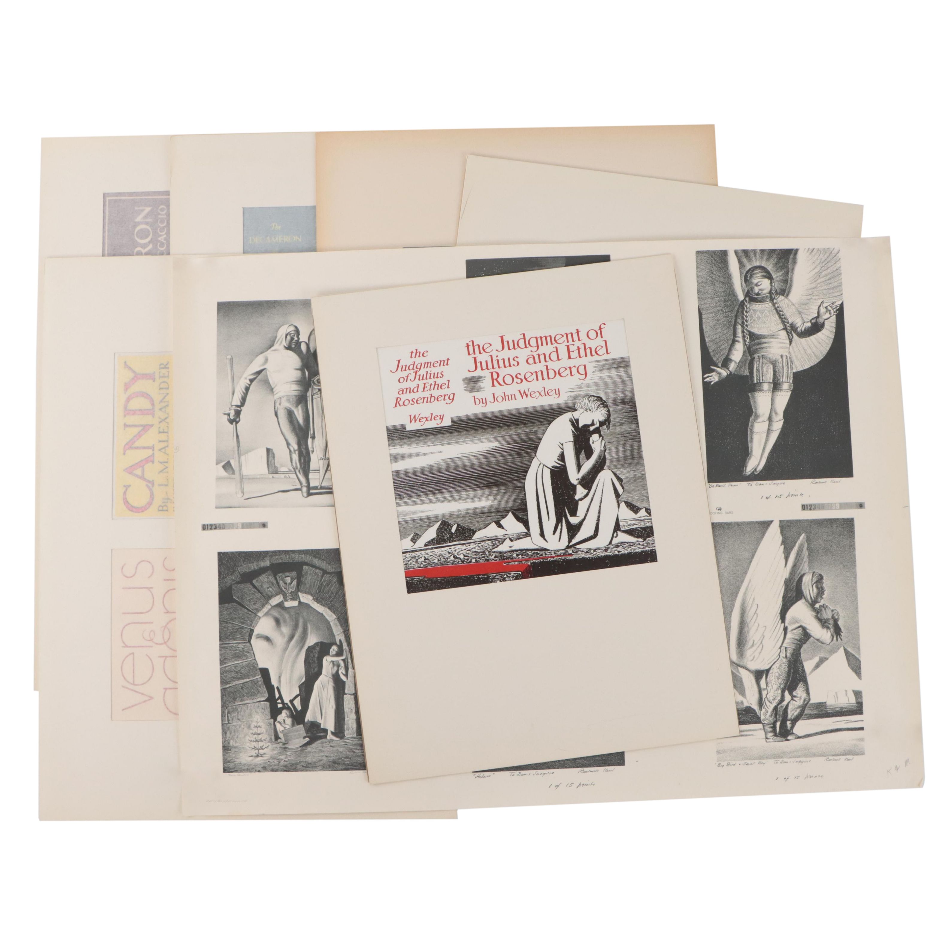 Rockwell Kent Art Deco Wood Engraving Book or Magazine Covers and More