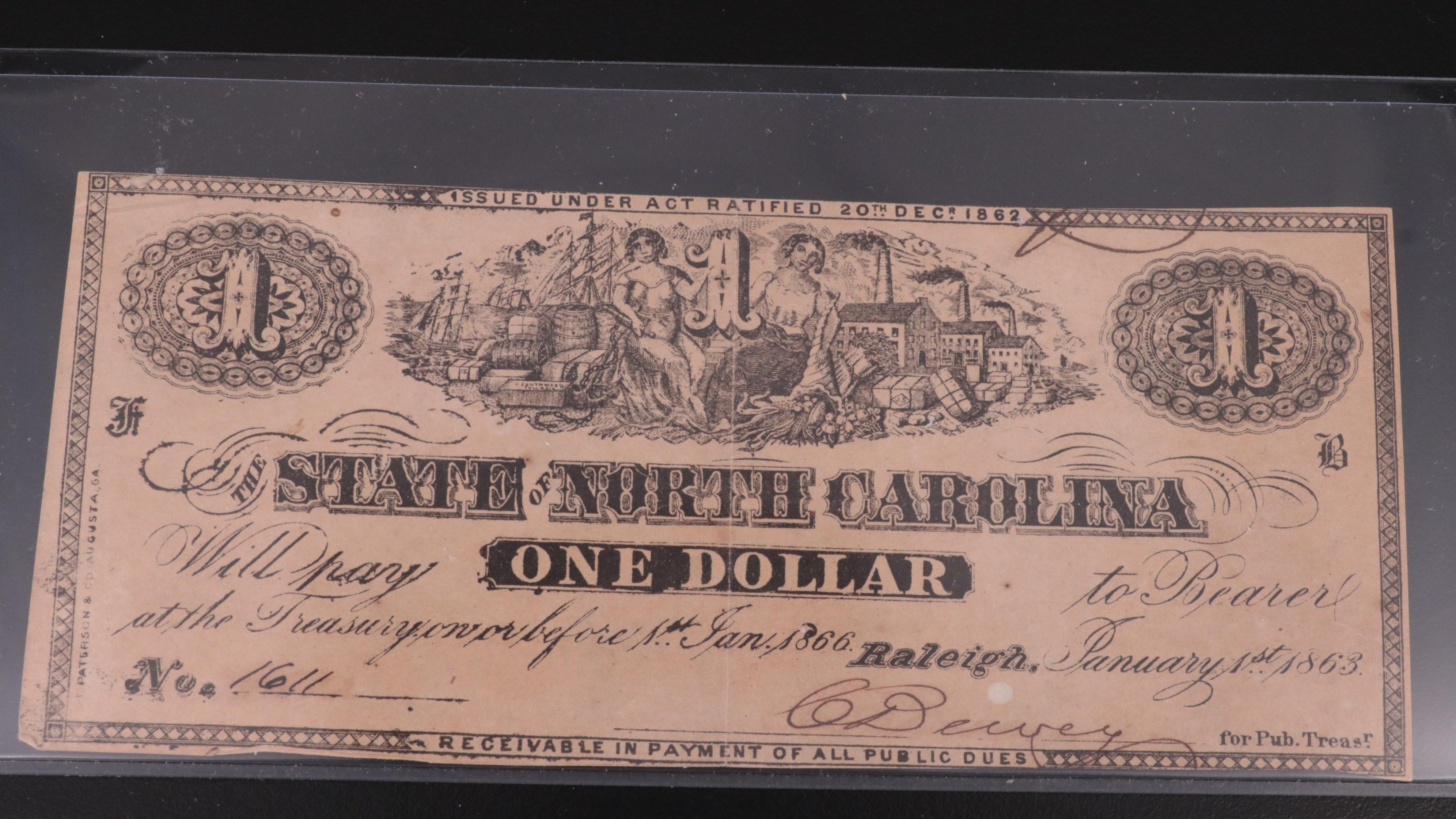 Two Civil War Era Obsolete Bank Notes