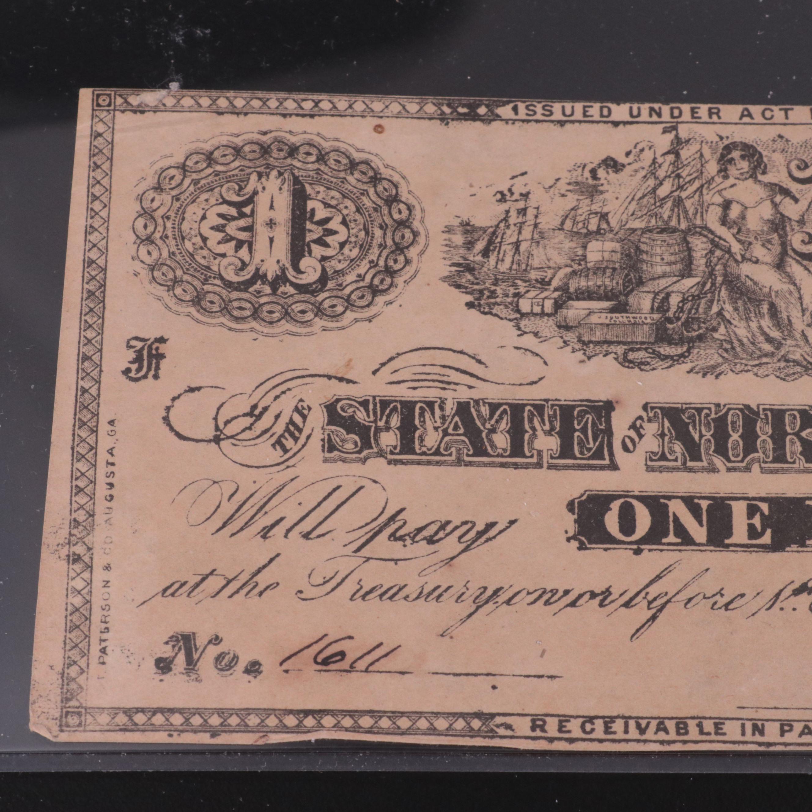 Two Civil War Era Obsolete Bank Notes