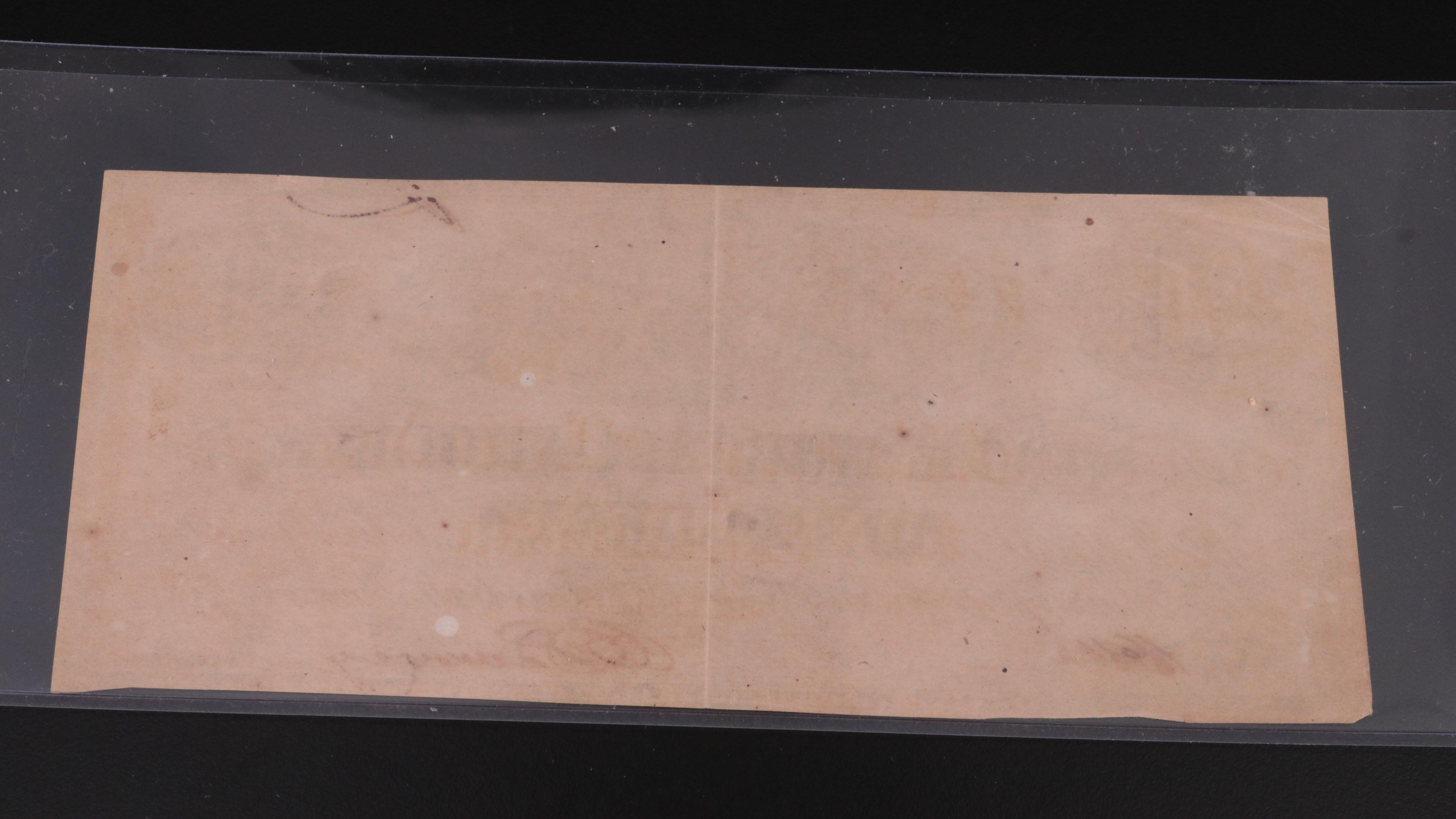 Two Civil War Era Obsolete Bank Notes