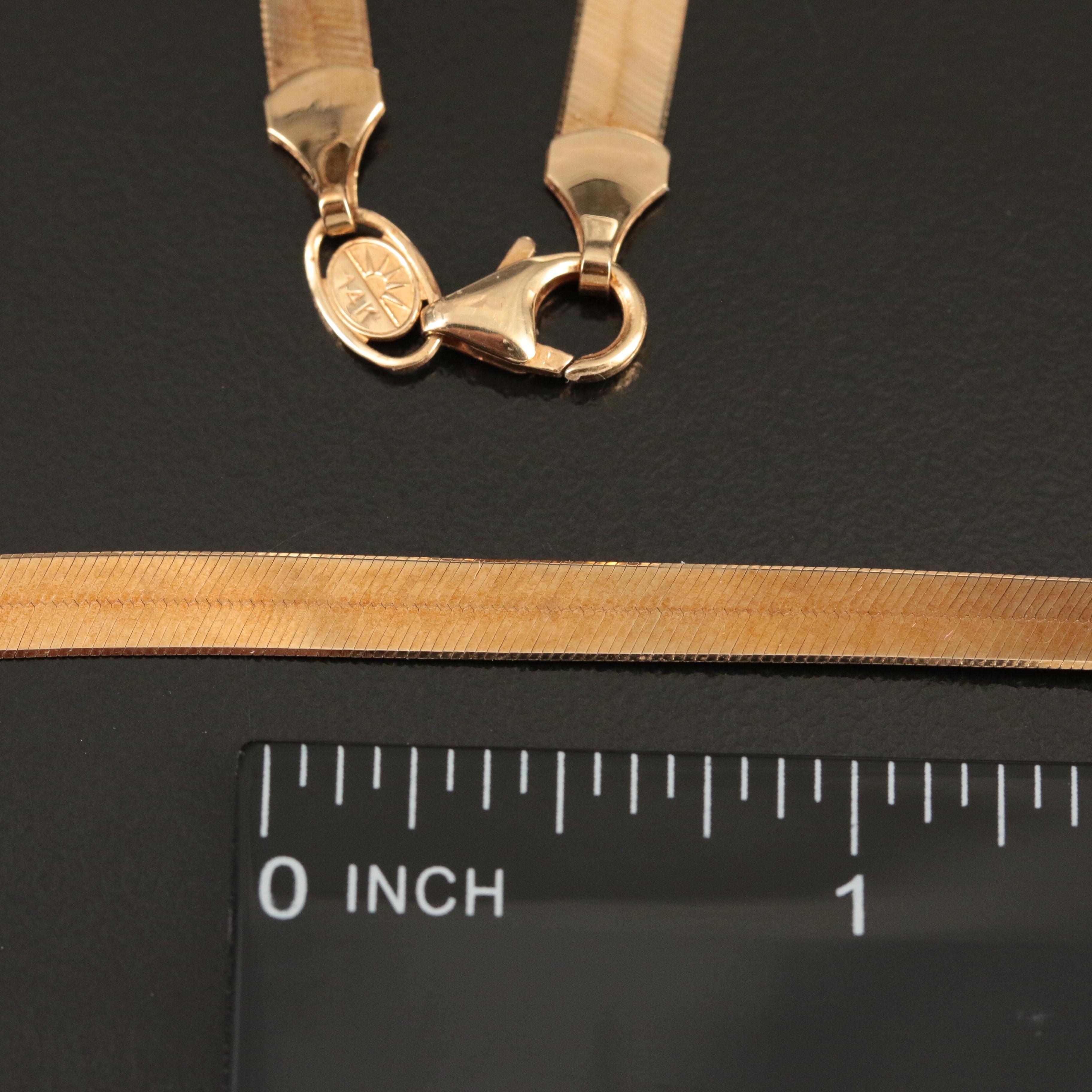14K Herringbone Necklace