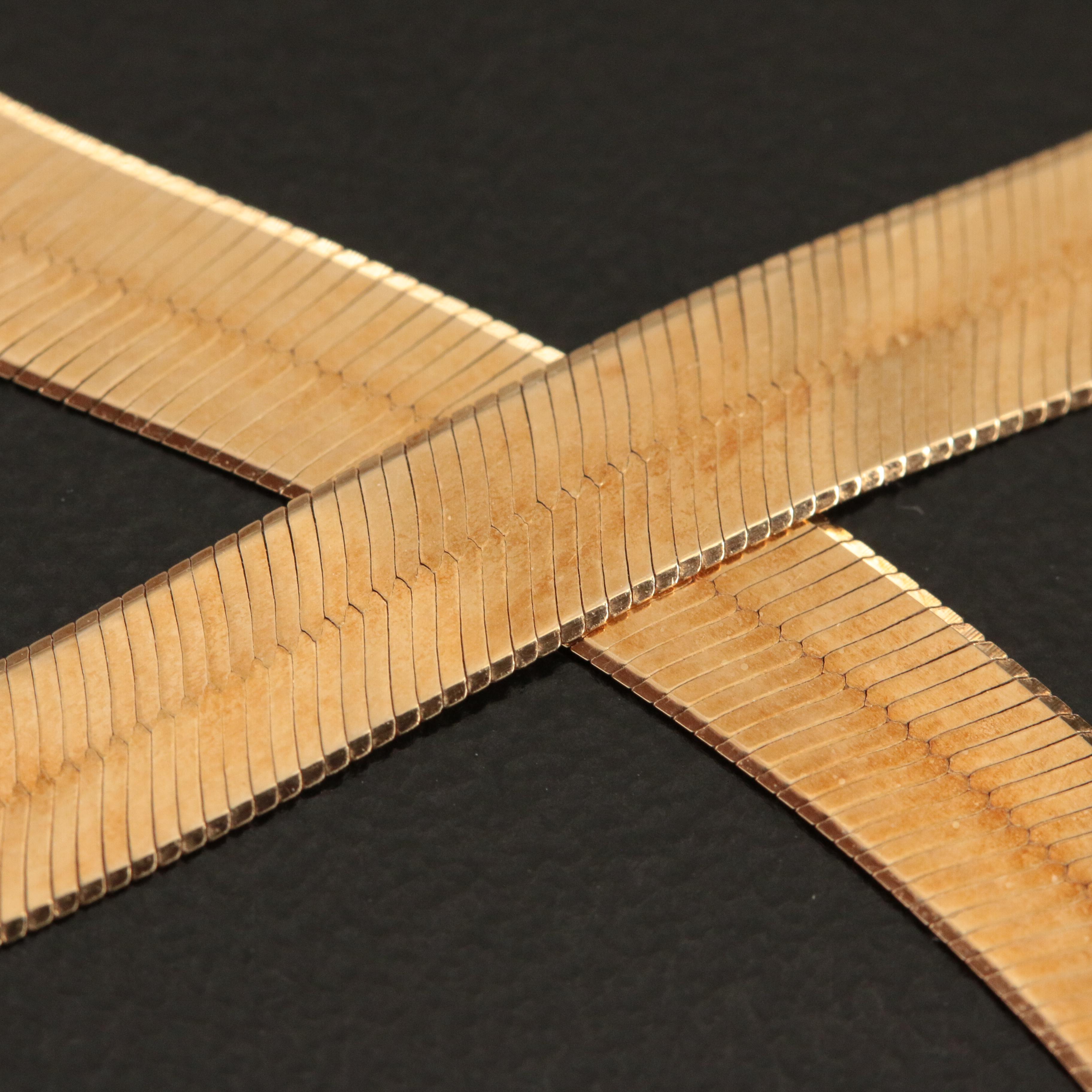 14K Herringbone Necklace