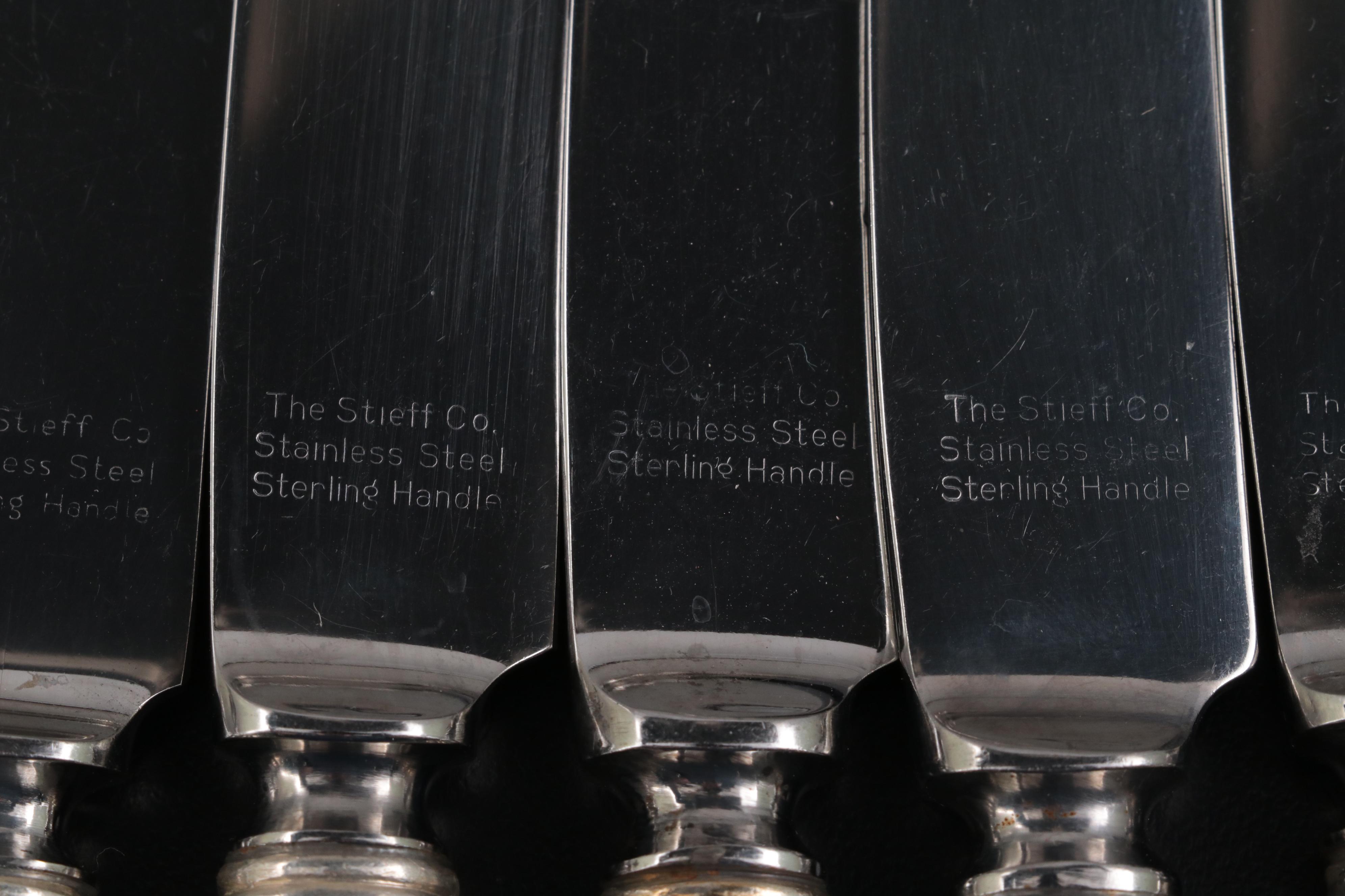 Stieff "Repoussé" Sterling Silver Flatware in Flatware Chest