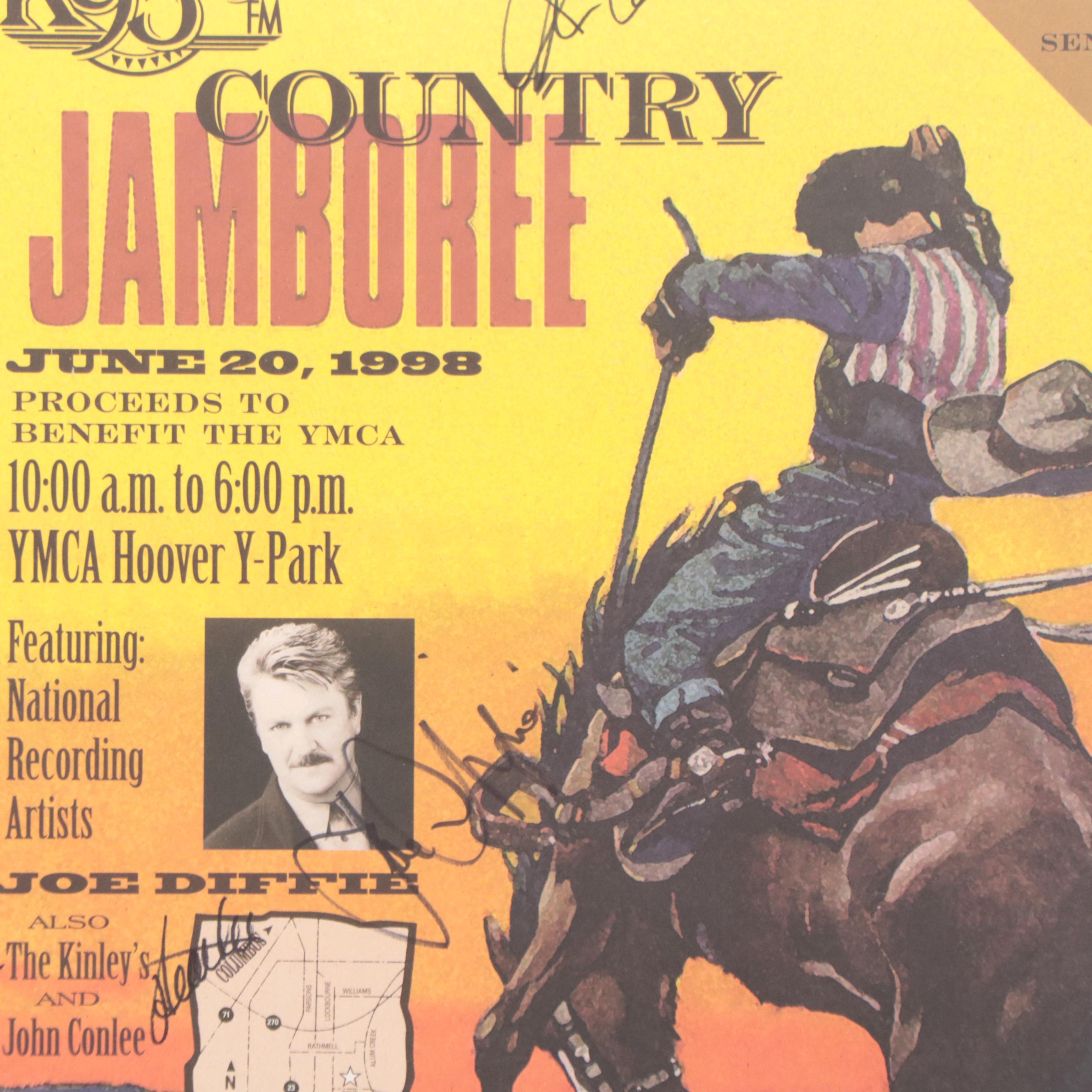 Joe Diffie and John Conlee Signed 1998 Country Jamboree Poster, More