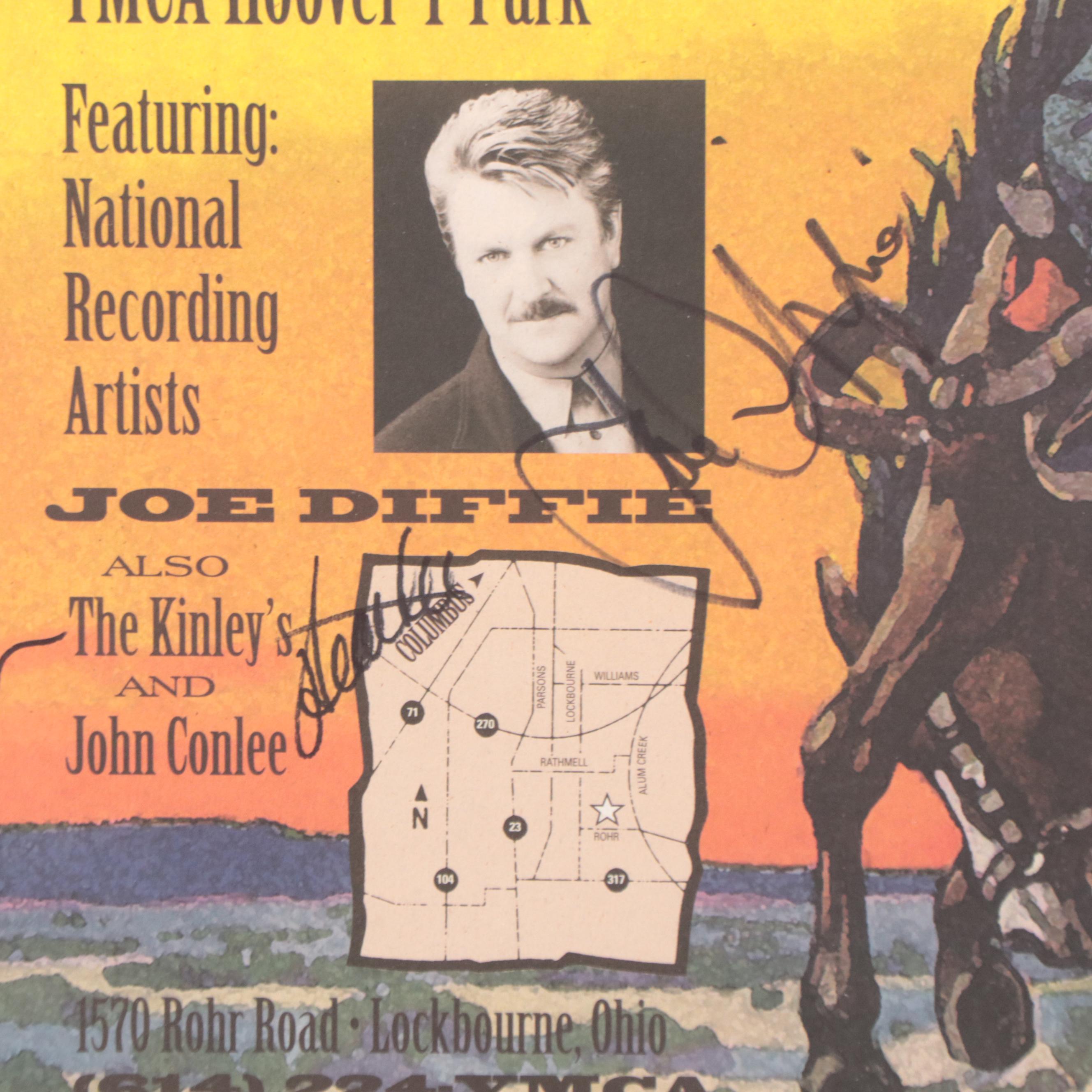 Joe Diffie and John Conlee Signed 1998 Country Jamboree Poster, More
