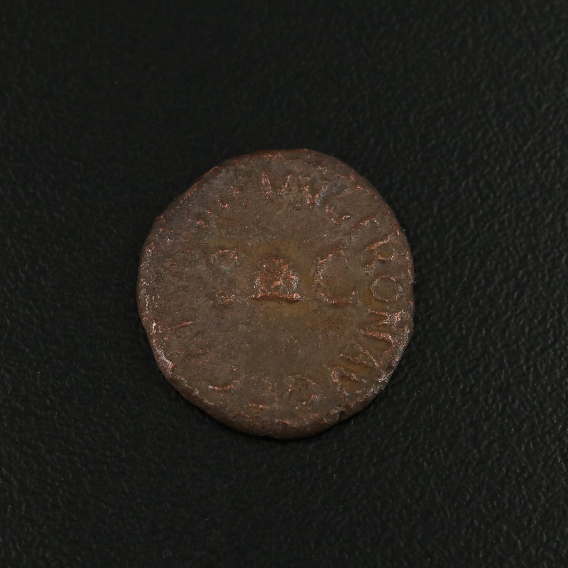 Ancient Roman Imperial Quadrans Coin of Caligula, ca. 37 AD
