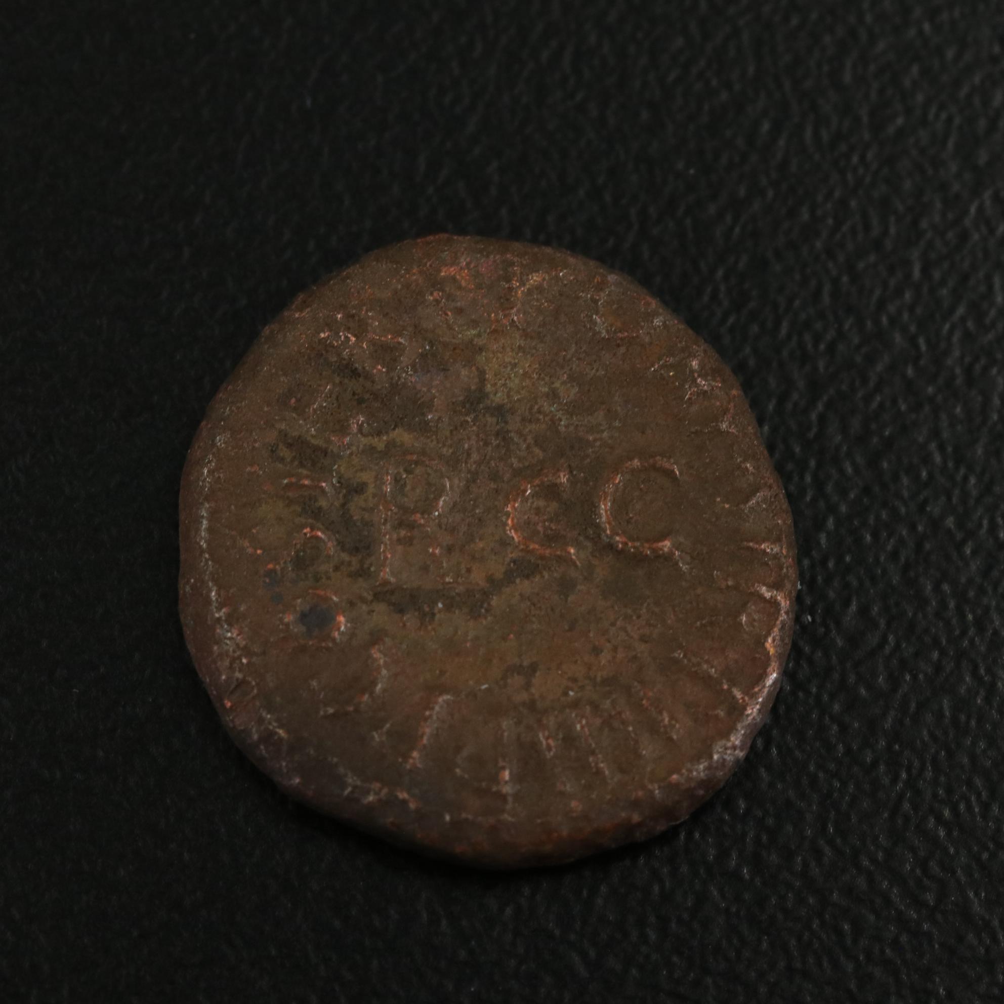 Ancient Roman Imperial Quadrans Coin of Caligula, ca. 37 AD