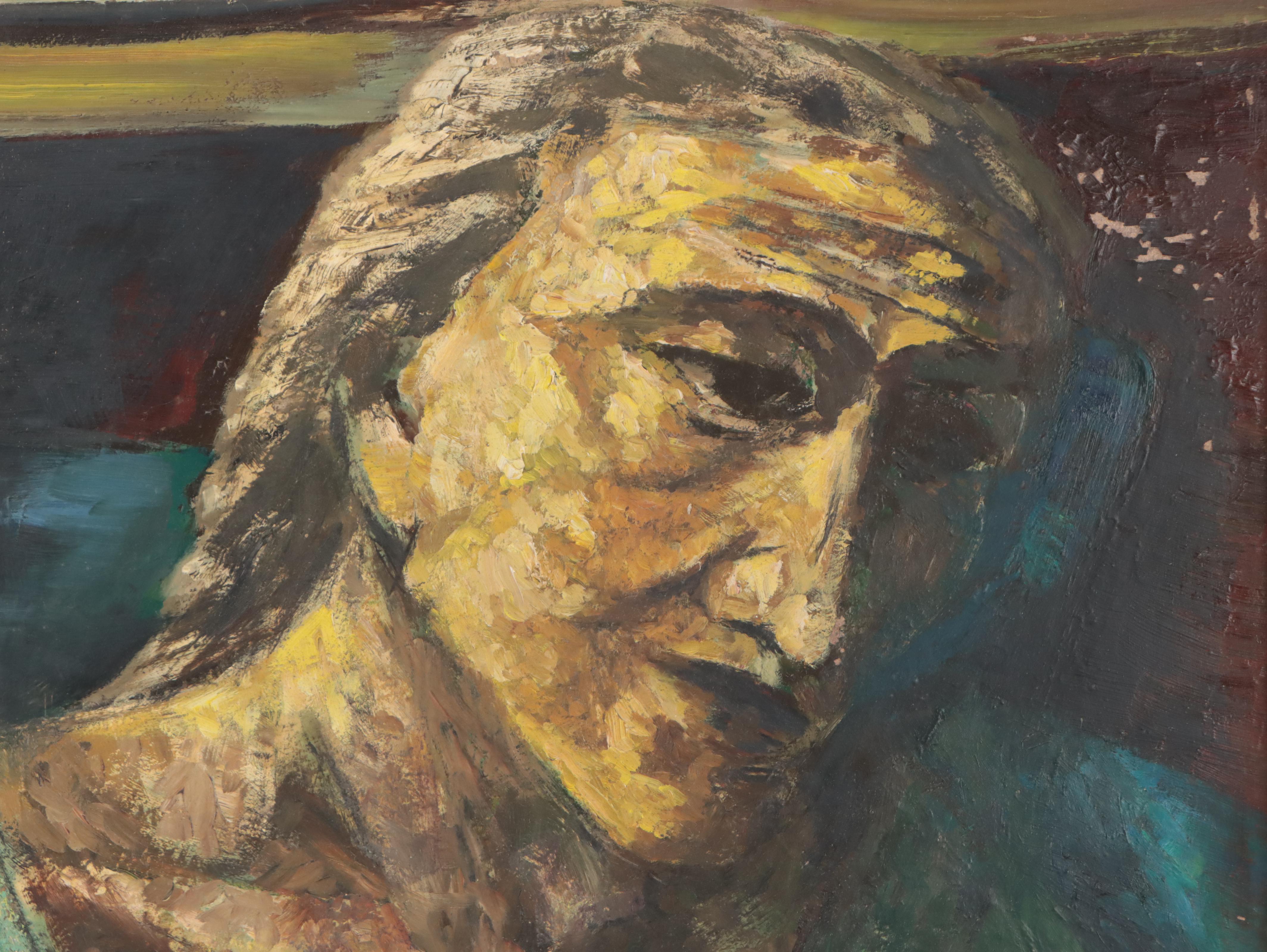 William Ernst Hentschel Oil Painting "Mountain Woman," 1922