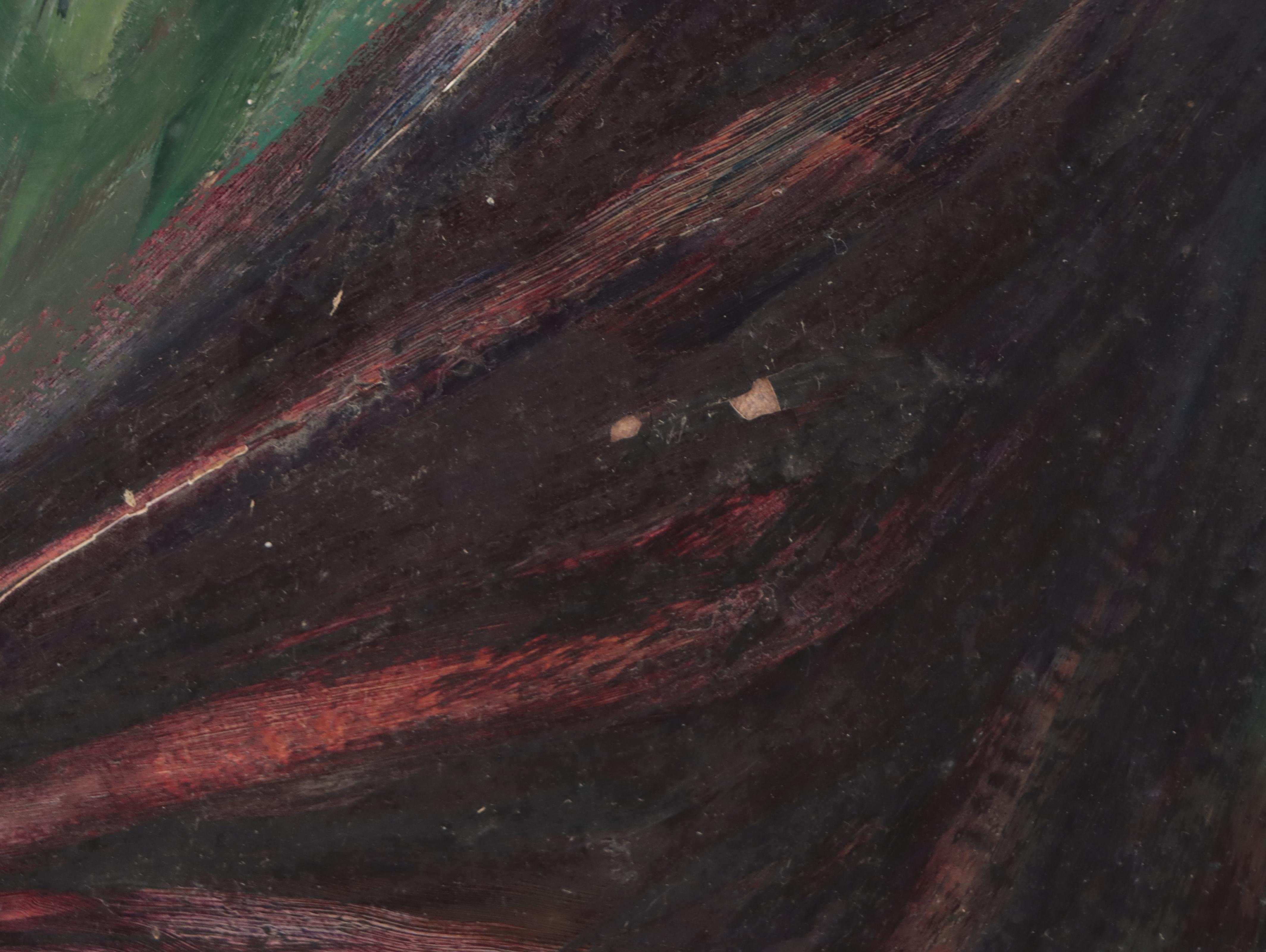 William Ernst Hentschel Oil Painting "Mountain Woman," 1922