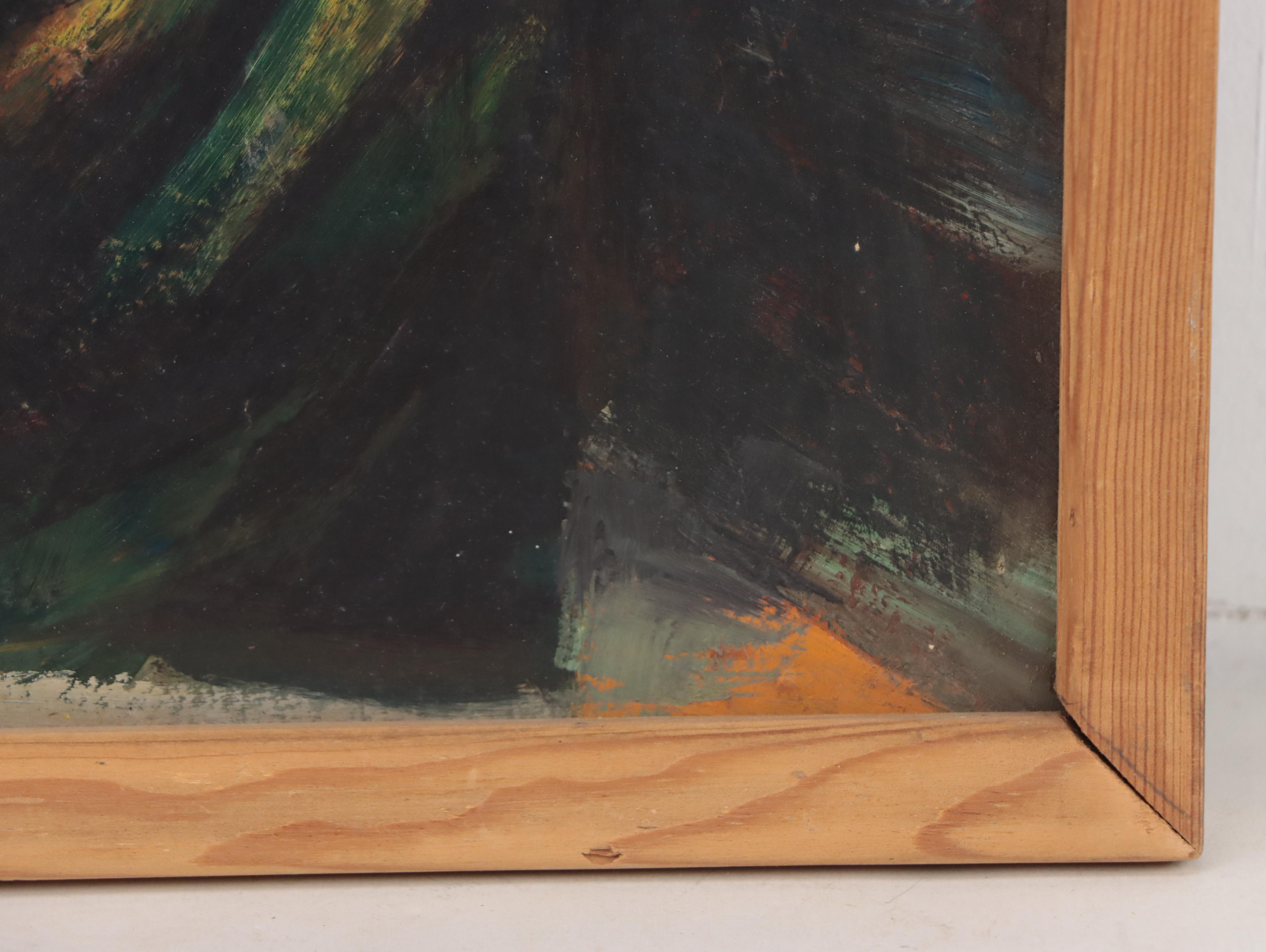 William Ernst Hentschel Oil Painting "Mountain Woman," 1922