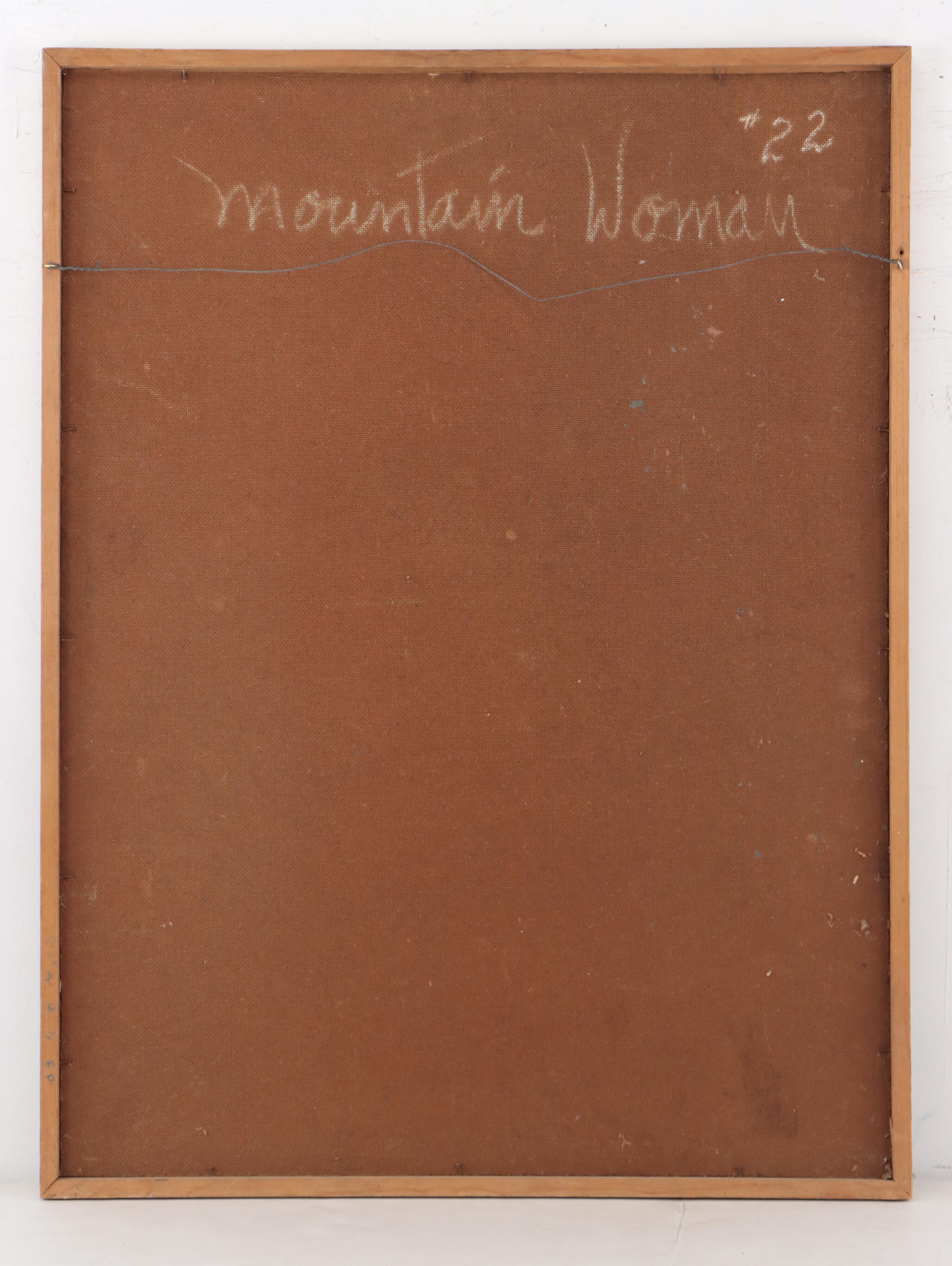 William Ernst Hentschel Oil Painting "Mountain Woman," 1922