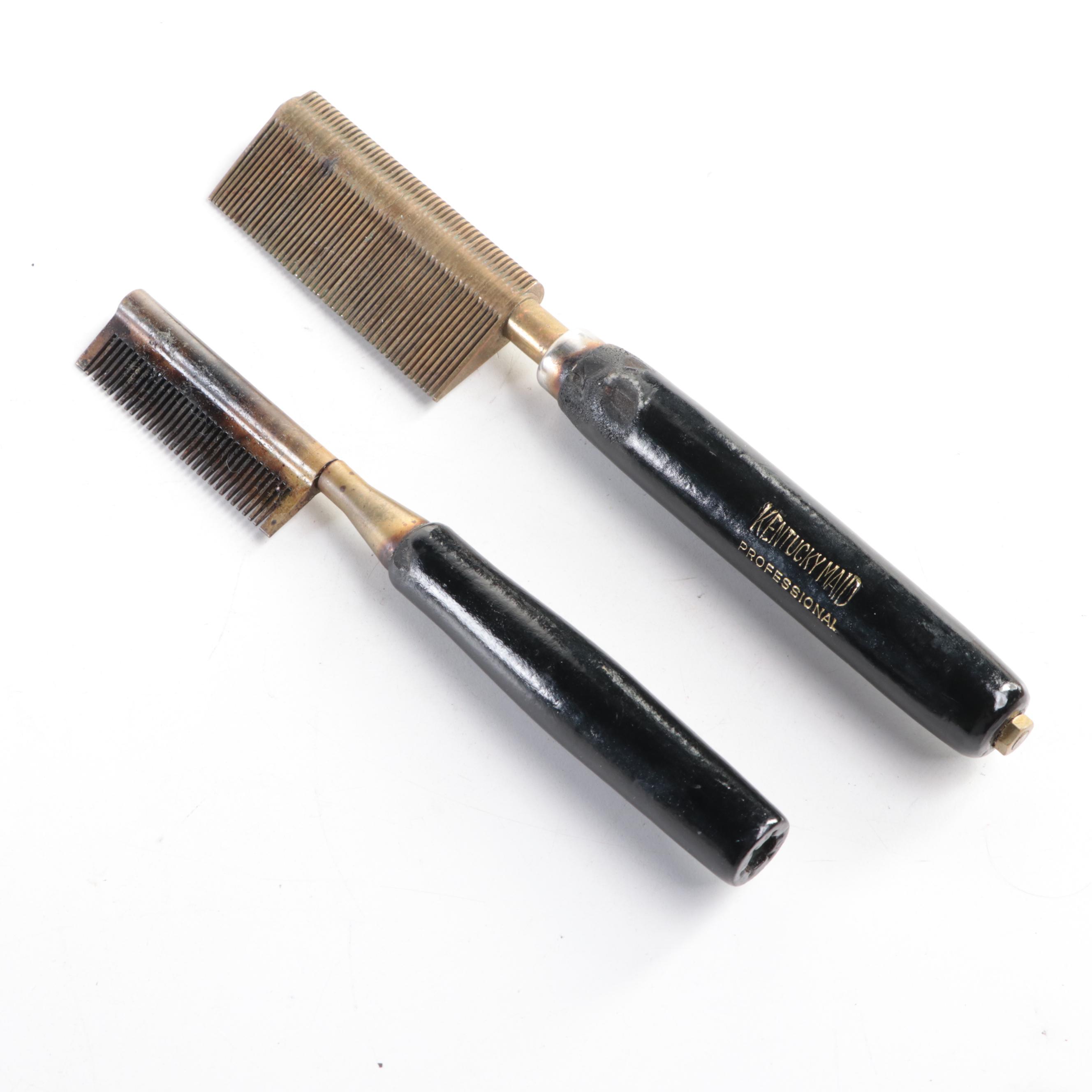Kentucky Maid Pressing Combs with Curling Iron, Jewelry Box, Lint Brush and More