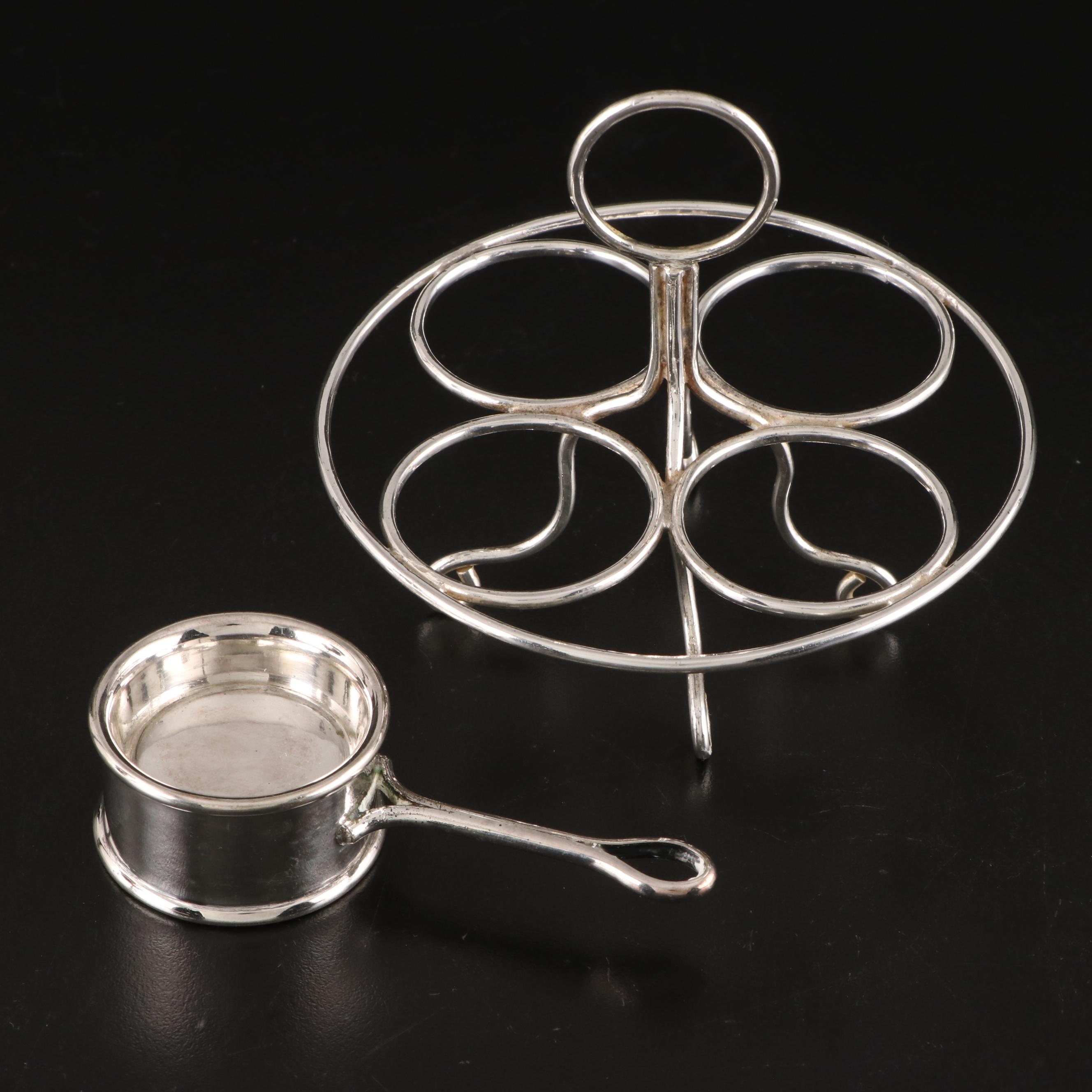 Victorian Style Silver Plate Egg Coddler