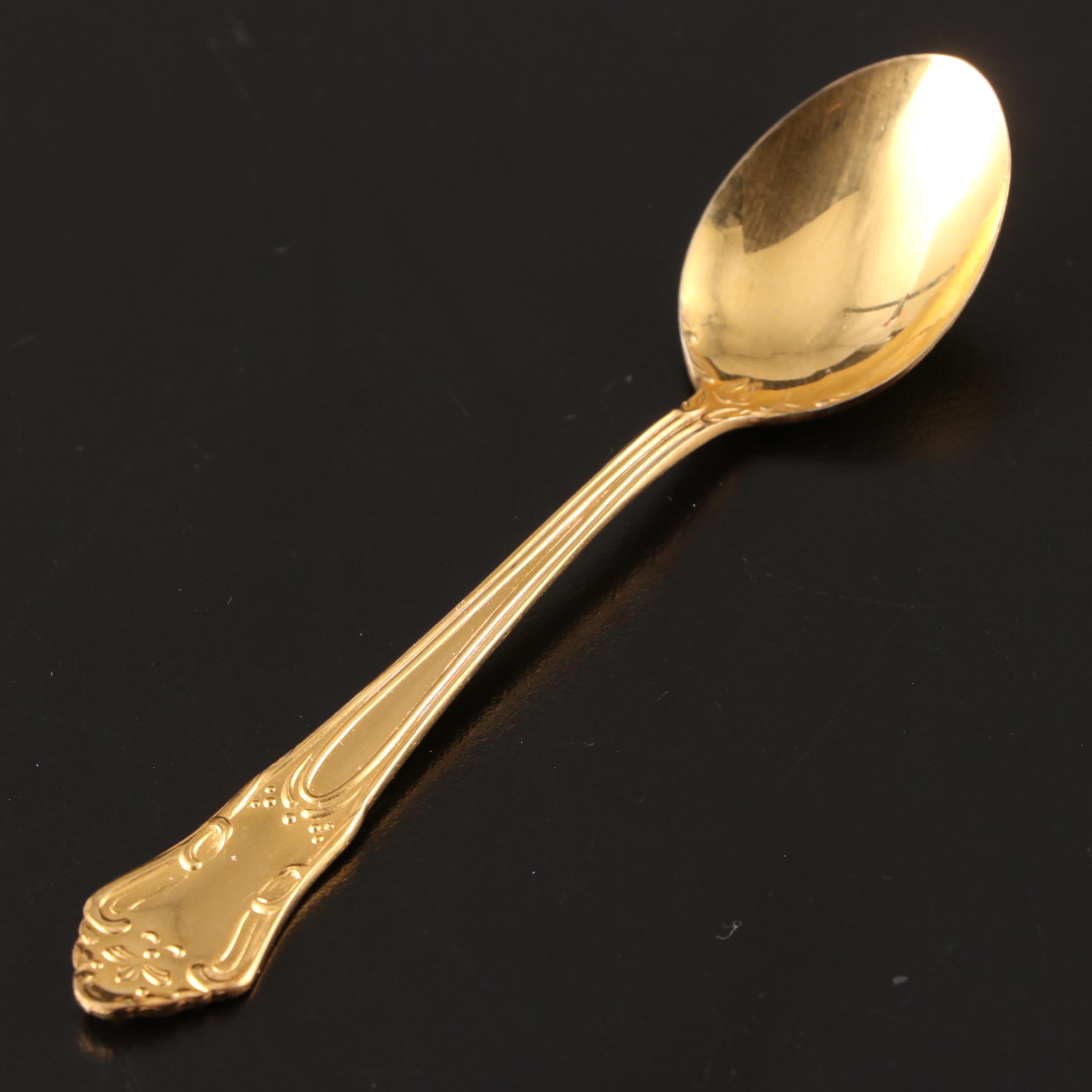 Janis Collection Gold Plated with Other Stainless Steel Demitasse Spoons