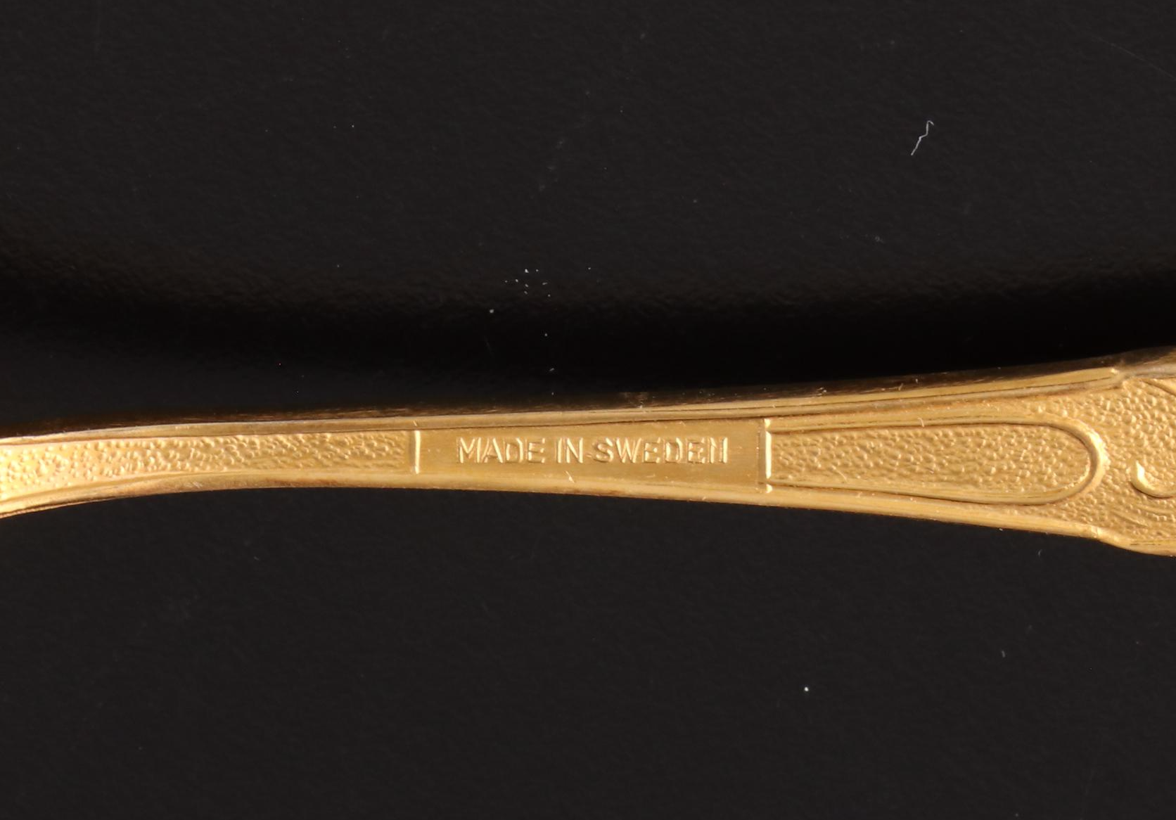 Janis Collection Gold Plated with Other Stainless Steel Demitasse Spoons