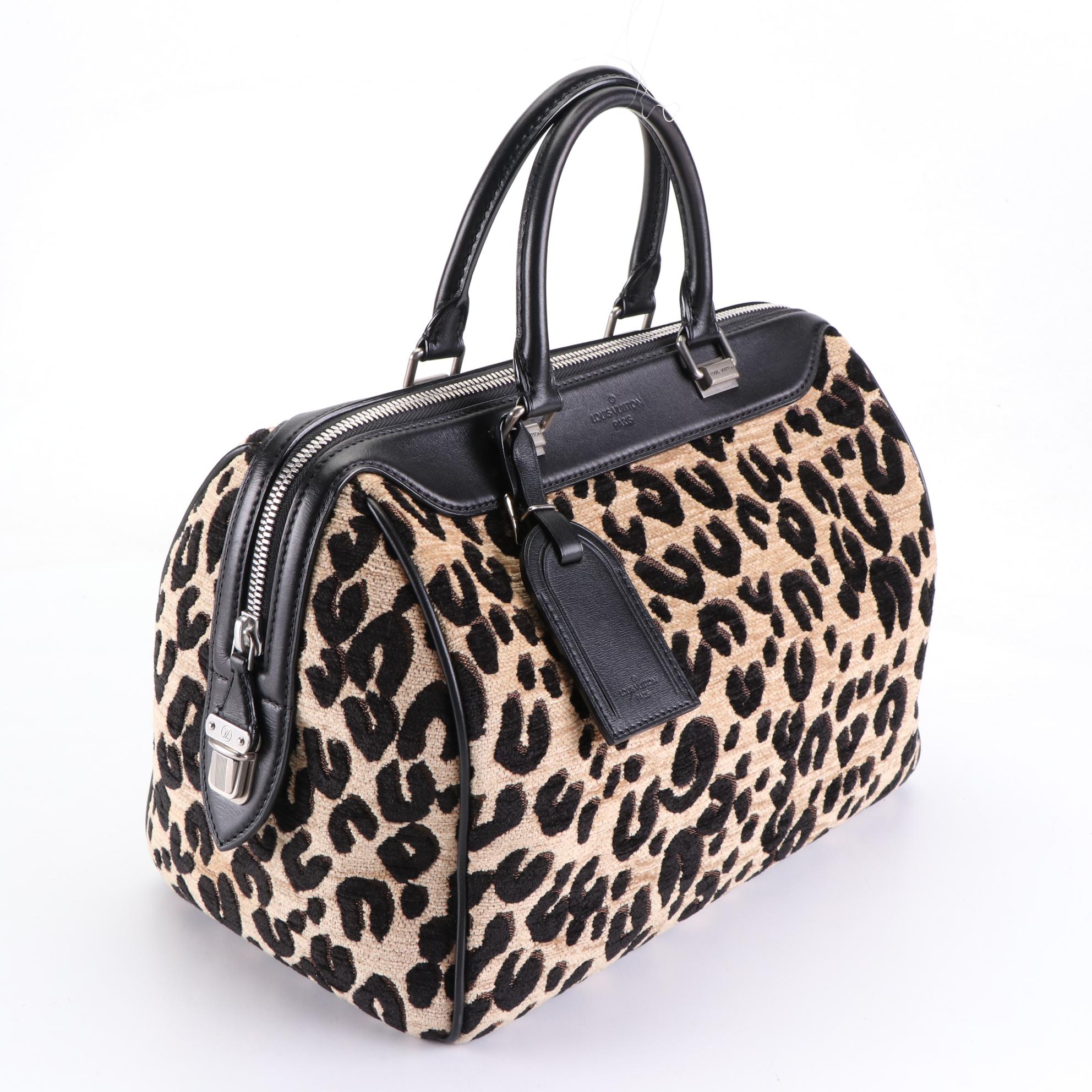 Louis Vuitton Limited Edition Stephen Sprouse Speedy 30 Bag in Leopard Chenille
