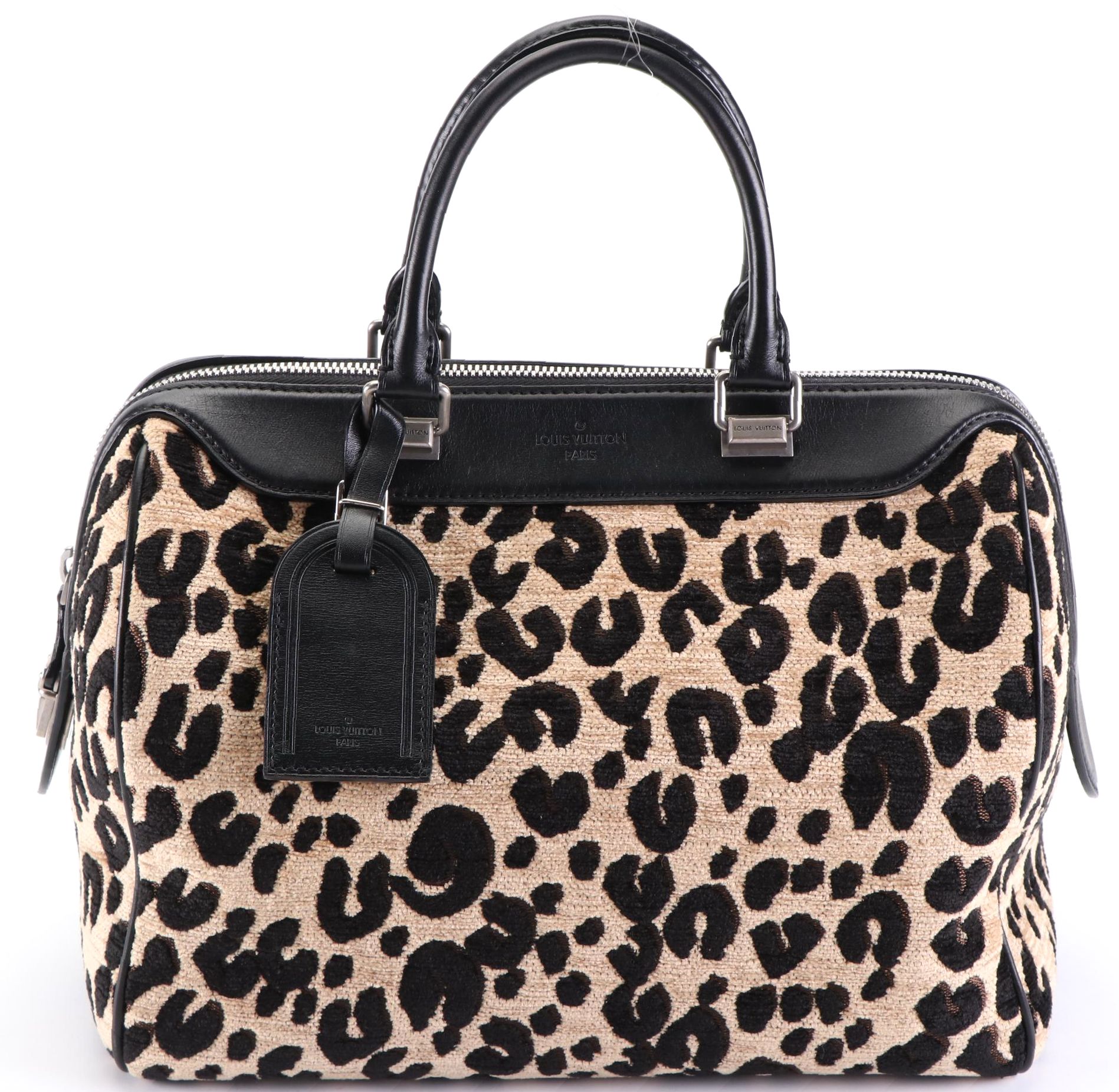 Louis Vuitton Limited Edition Stephen Sprouse Speedy 30 Bag in Leopard Chenille