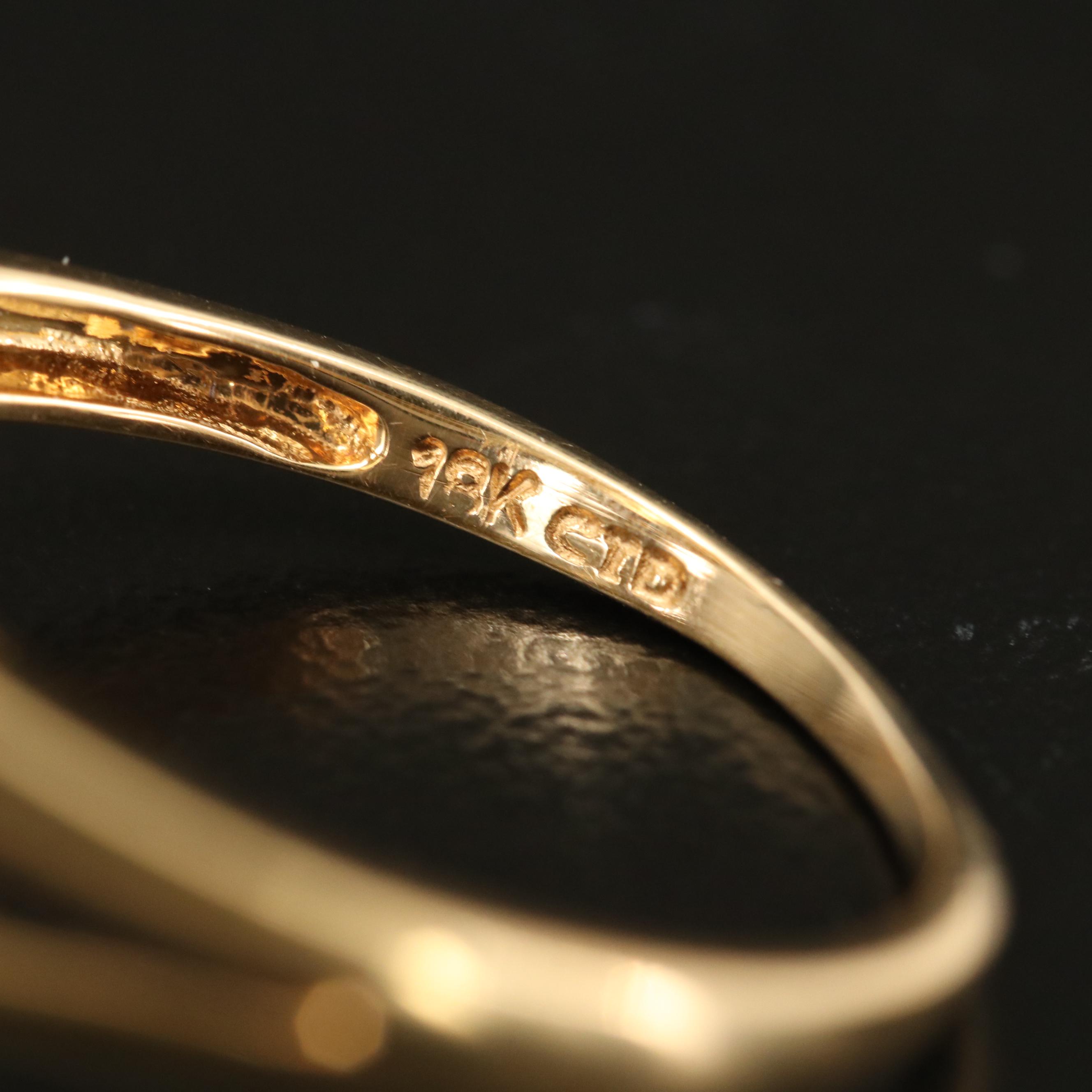 18K Citrine and Diamond Oval Ring